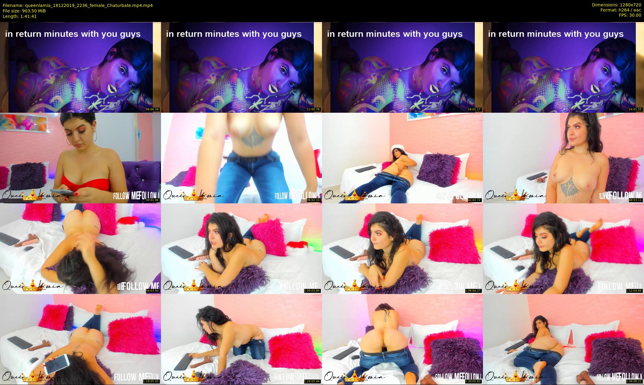 queenlamia — 102 minute Chaturbate female cam show recording, 720p, Dec 18, 2019