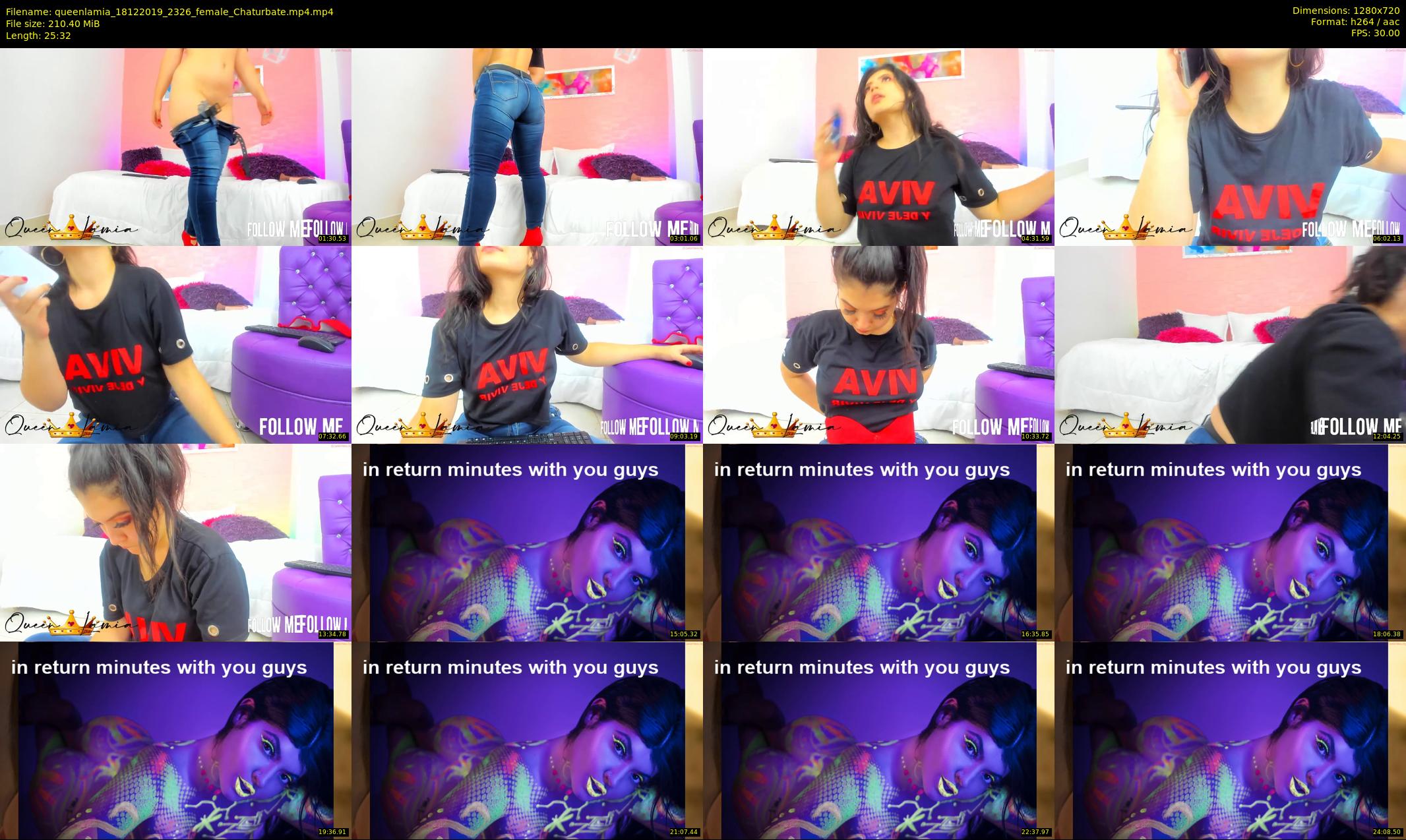 queenlamia — 26 minute Chaturbate female cam show recording, 720p, Dec 18, 2019