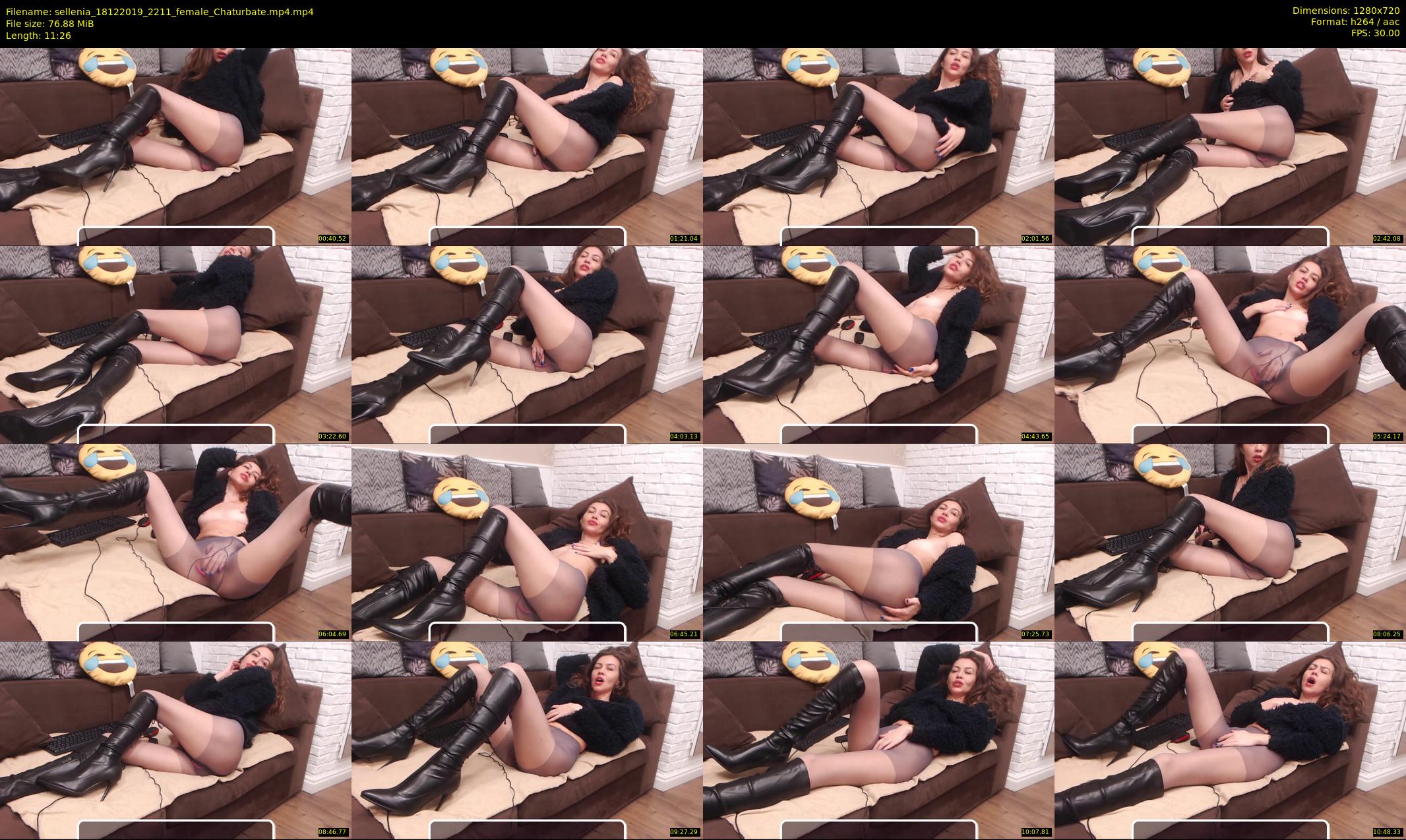 sellenia — 12 minute Chaturbate female cam show recording, 720p, Dec 18, 2019