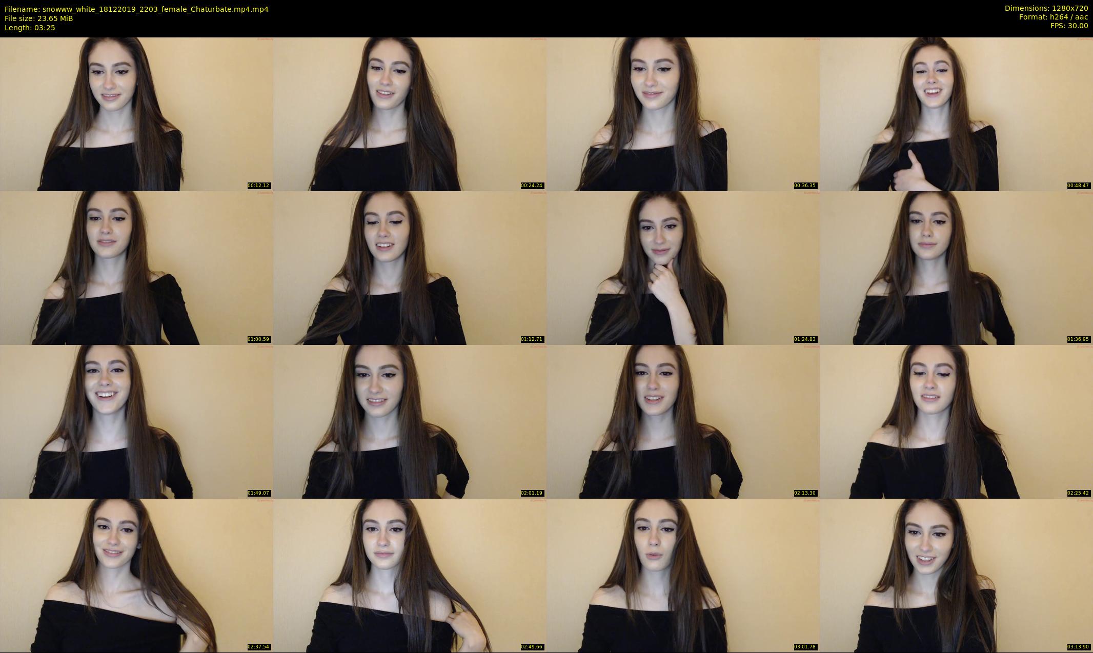 snowww_white — 4 minute Chaturbate female cam show recording, 720p, Dec 18, 2019