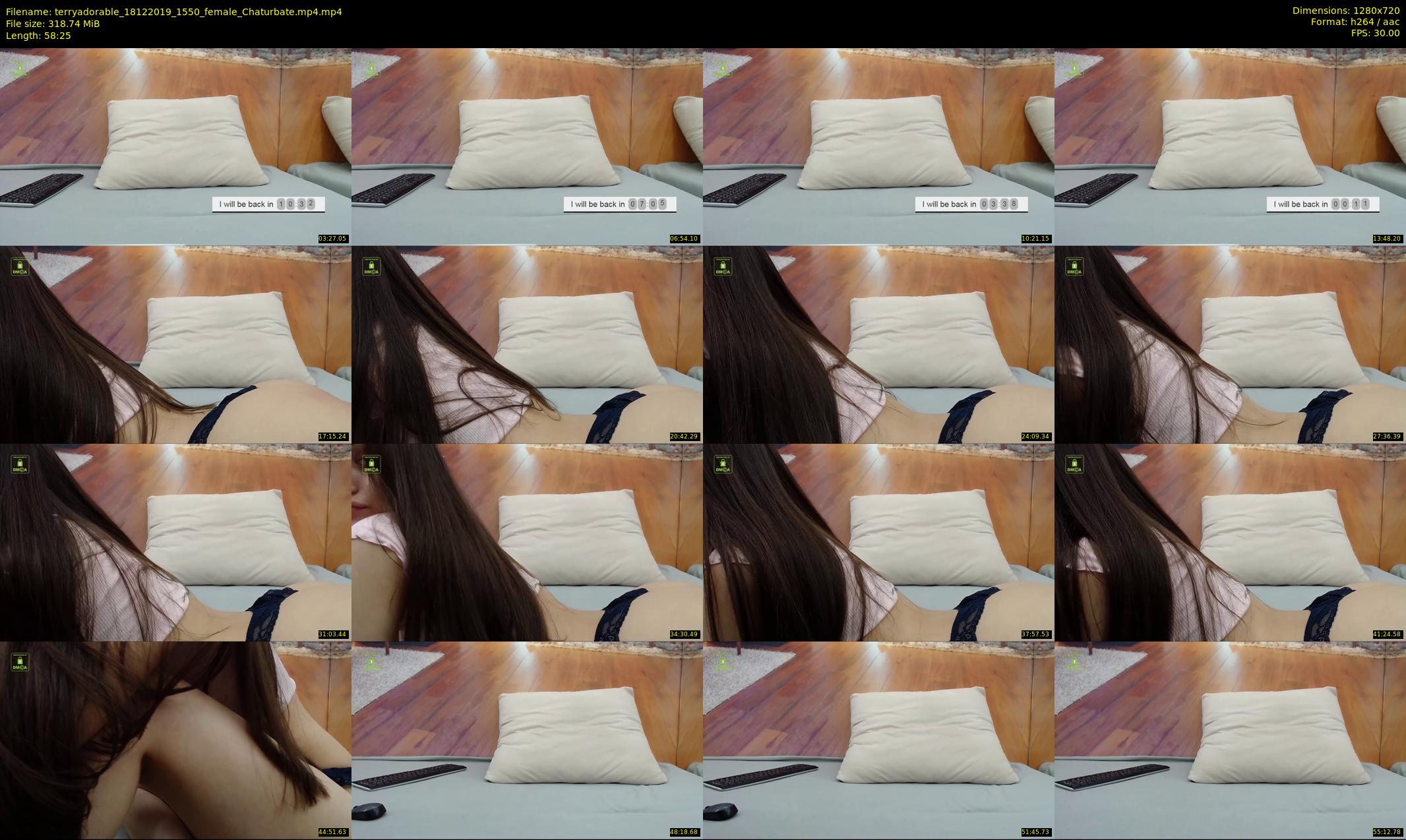 terryadorable — 59 minute Chaturbate female cam show recording, 720p, Dec 18, 2019