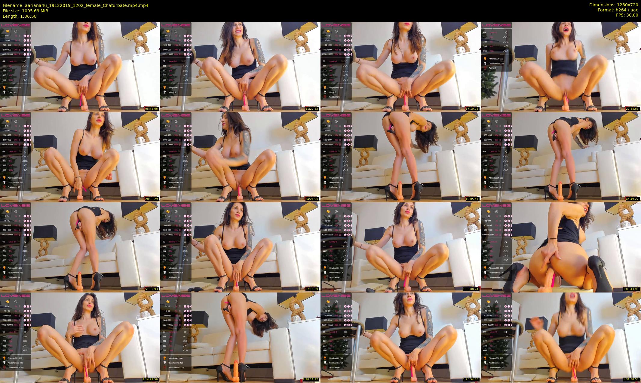 aariana4u — 97 minute Chaturbate female cam show recording, 720p, Dec 19, 2019