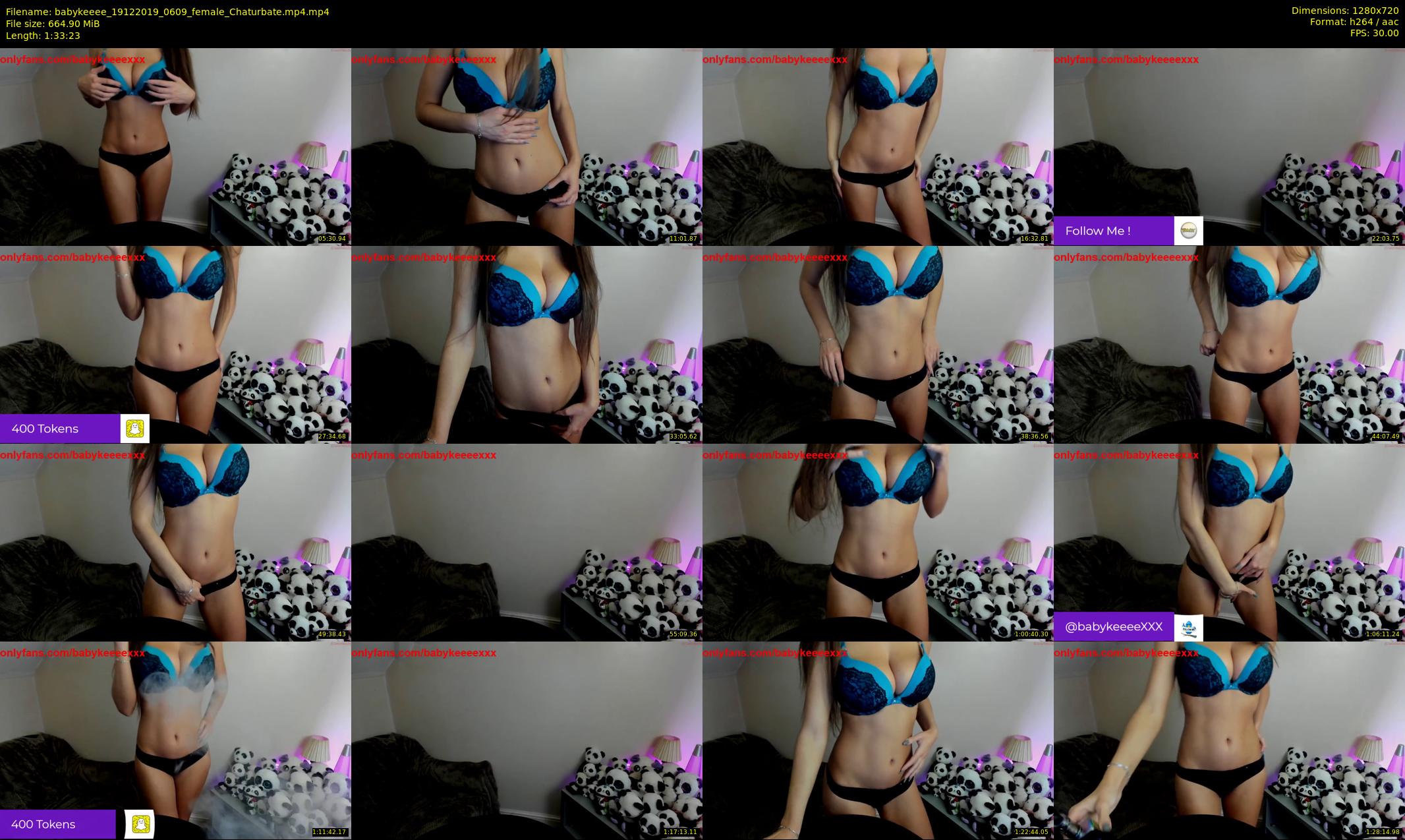 babykeeee — 94 minute Chaturbate female cam show recording, 720p, Dec 19, 2019