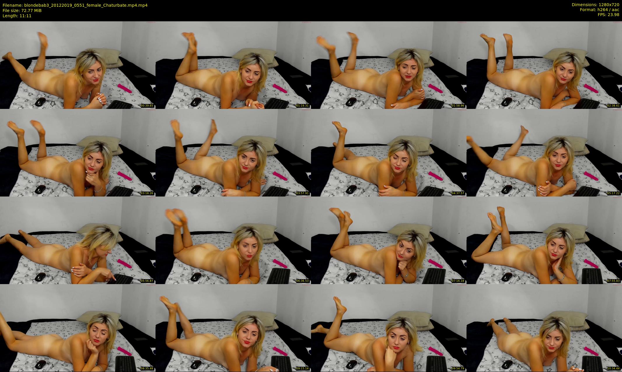 blondebab3 — 12 minute Chaturbate female cam show recording, 720p, Dec 20, 2019