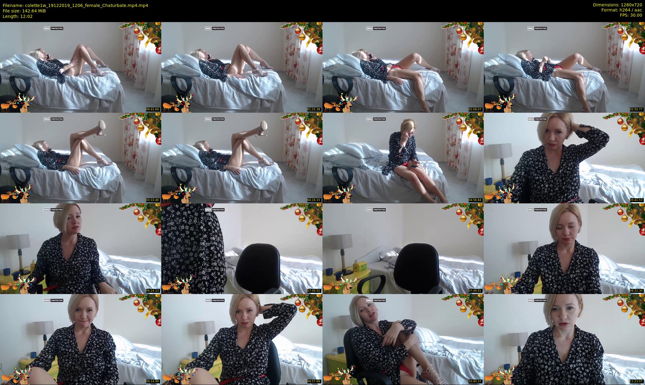 colette1w — 13 minute Chaturbate female cam show recording, 720p, Dec 19, 2019
