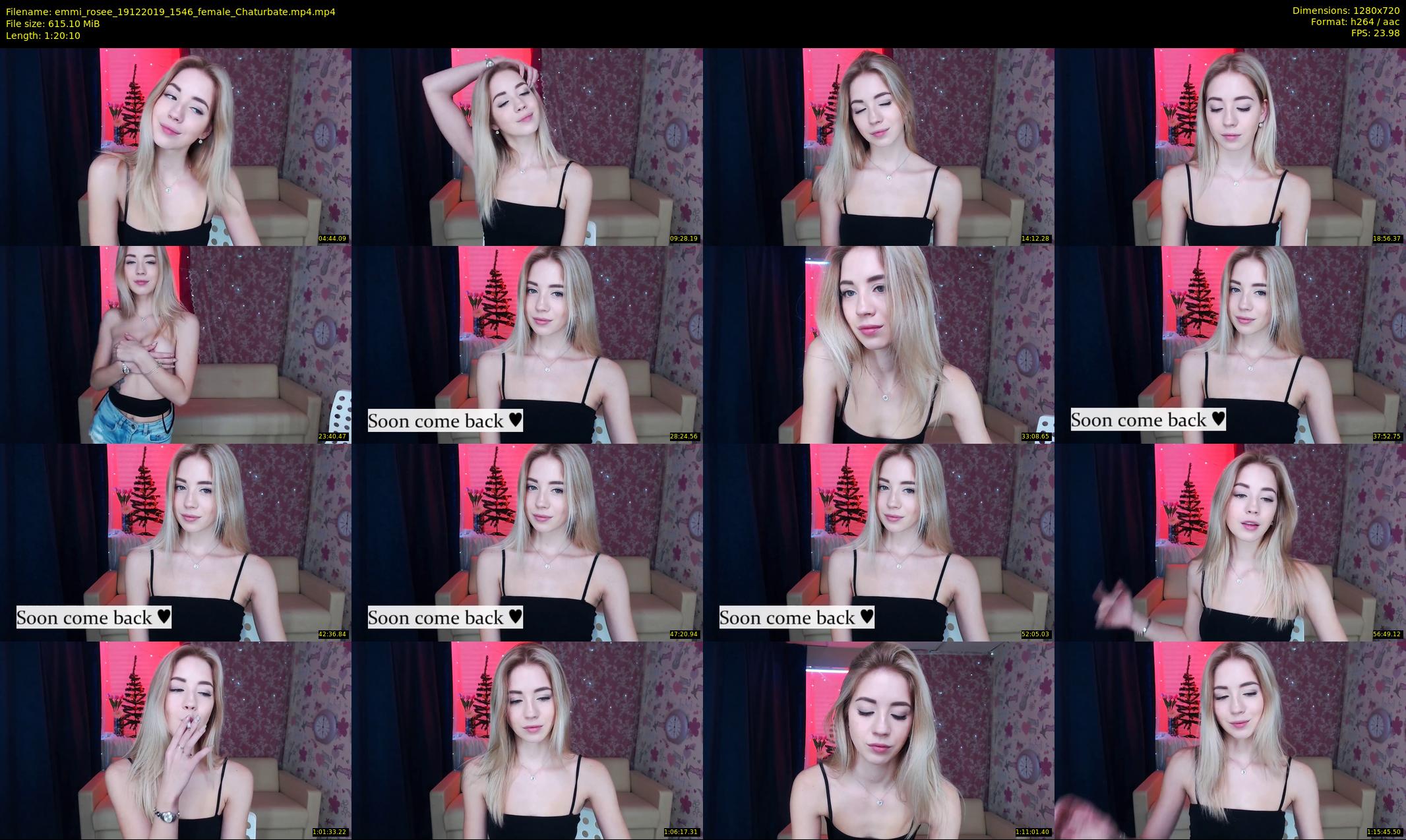emmi_rosee — 81 minute Chaturbate female cam show recording, 720p, Dec 19, 2019