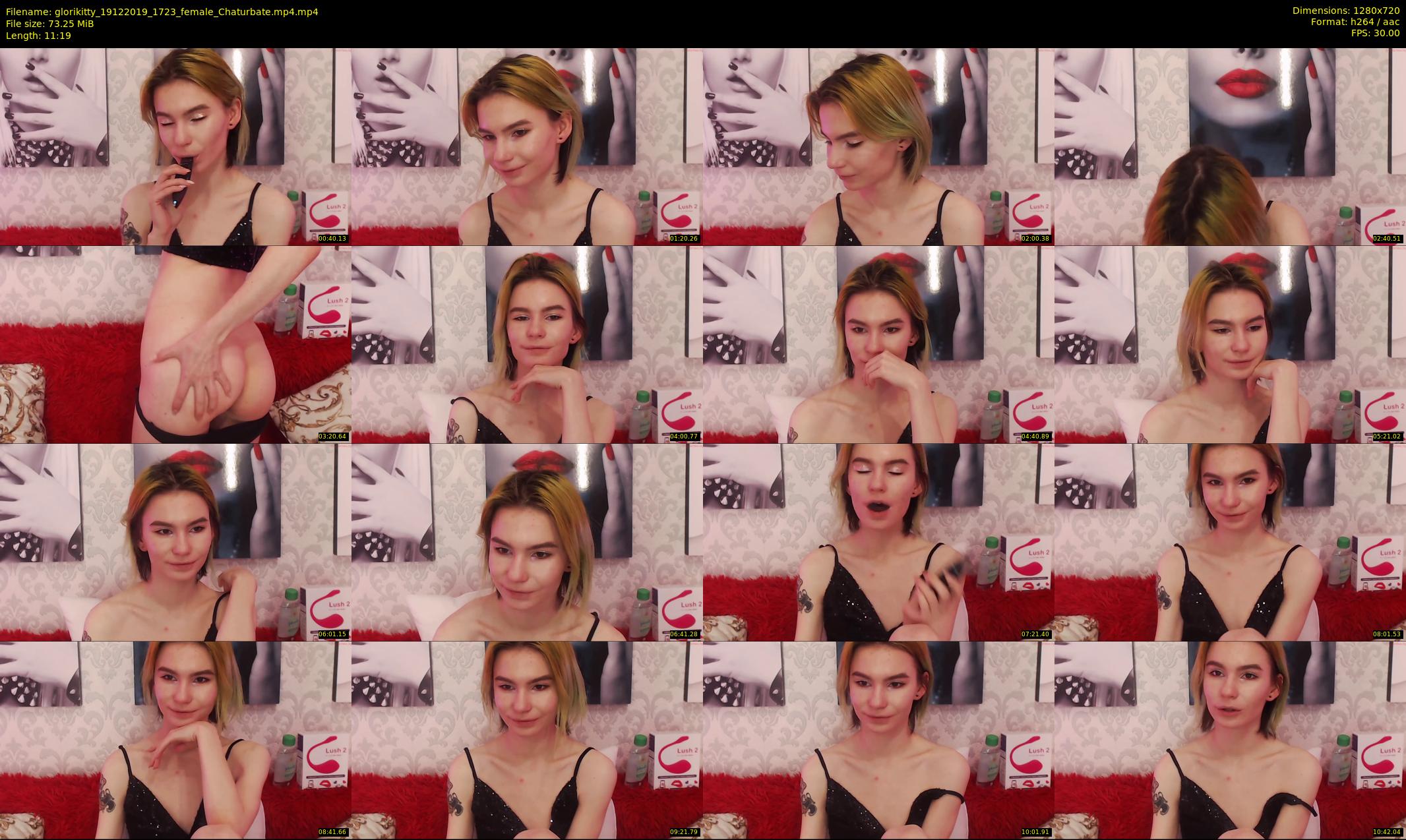glorikitty — 12 minute Chaturbate female cam show recording, 720p, Dec 19, 2019