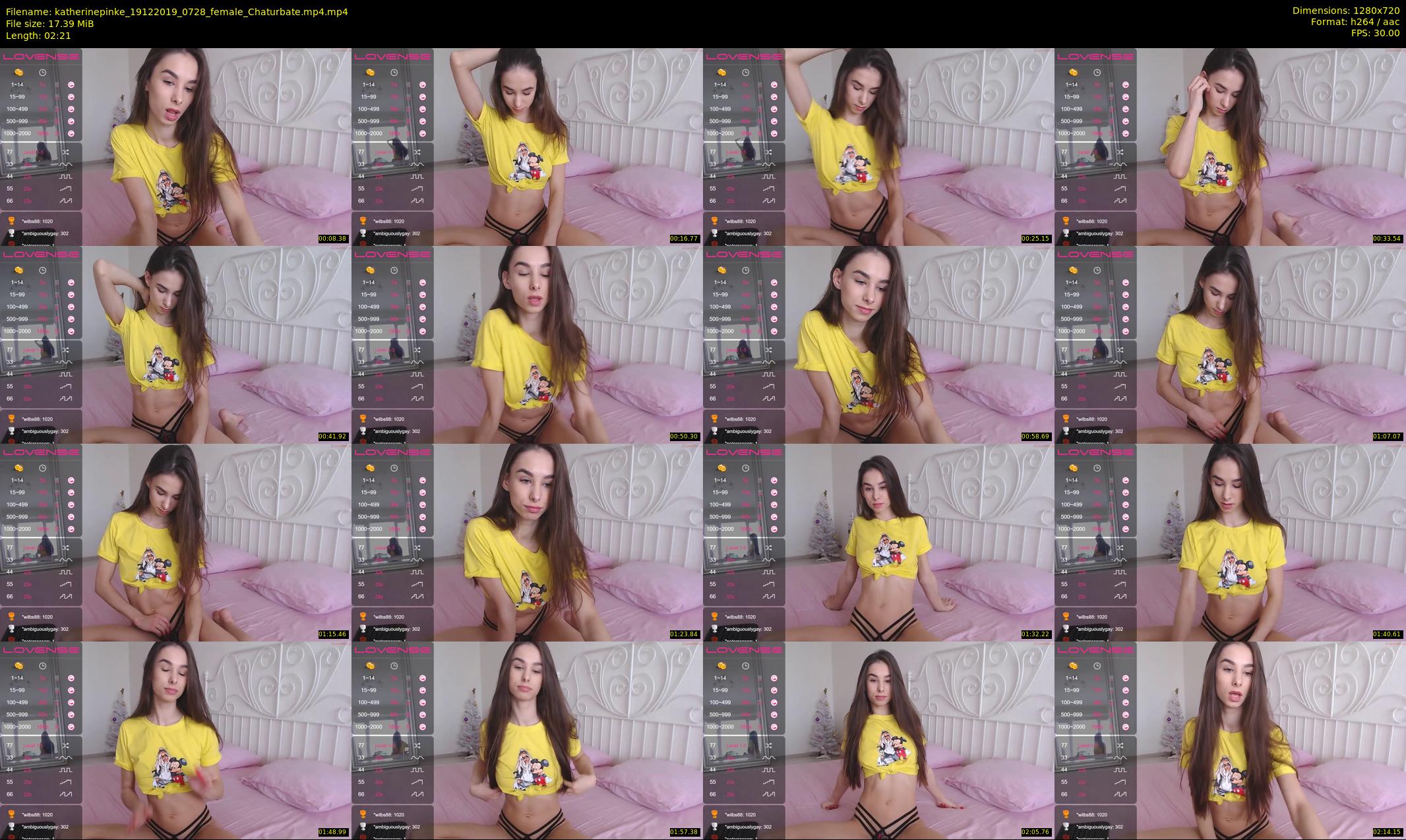 katherinepinke — 3 minute Chaturbate female cam show recording, 720p, Dec 19, 2019
