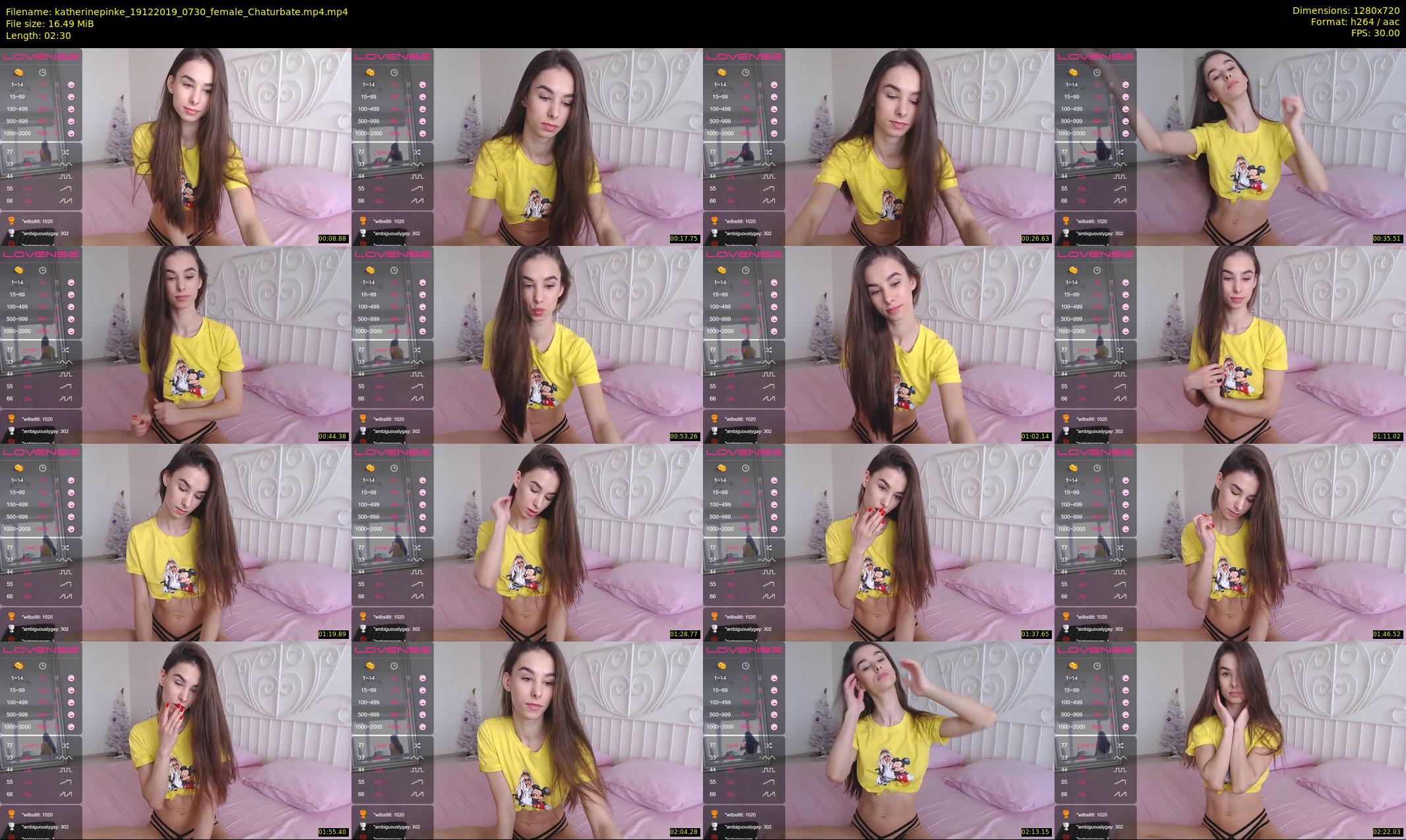 katherinepinke — 3 minute Chaturbate female cam show recording, 720p, Dec 19, 2019