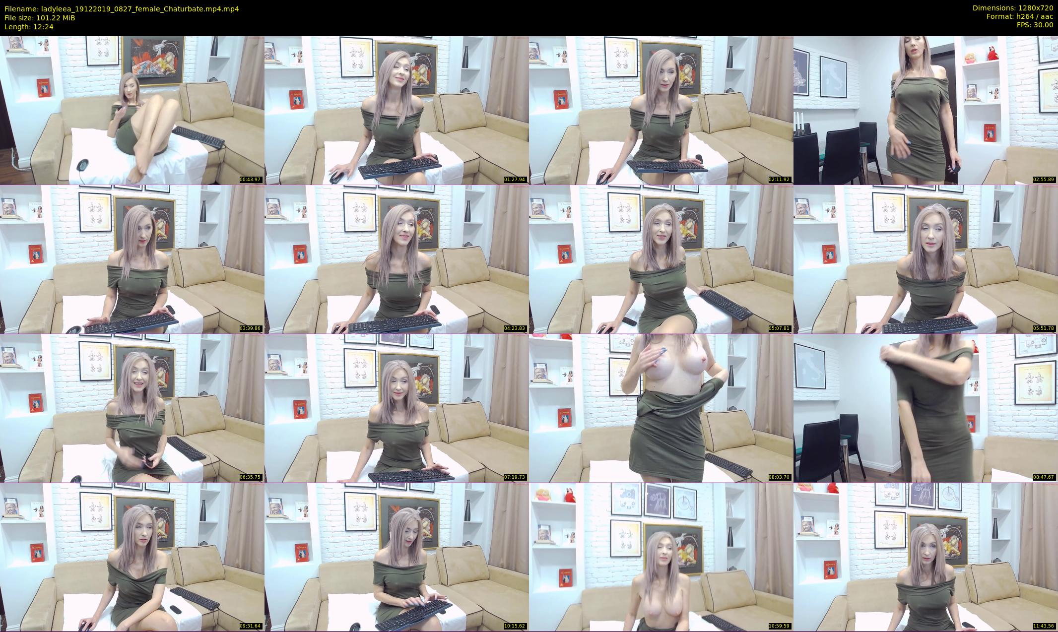 ladyleea — 13 minute Chaturbate female cam show recording, 720p, Dec 19, 2019