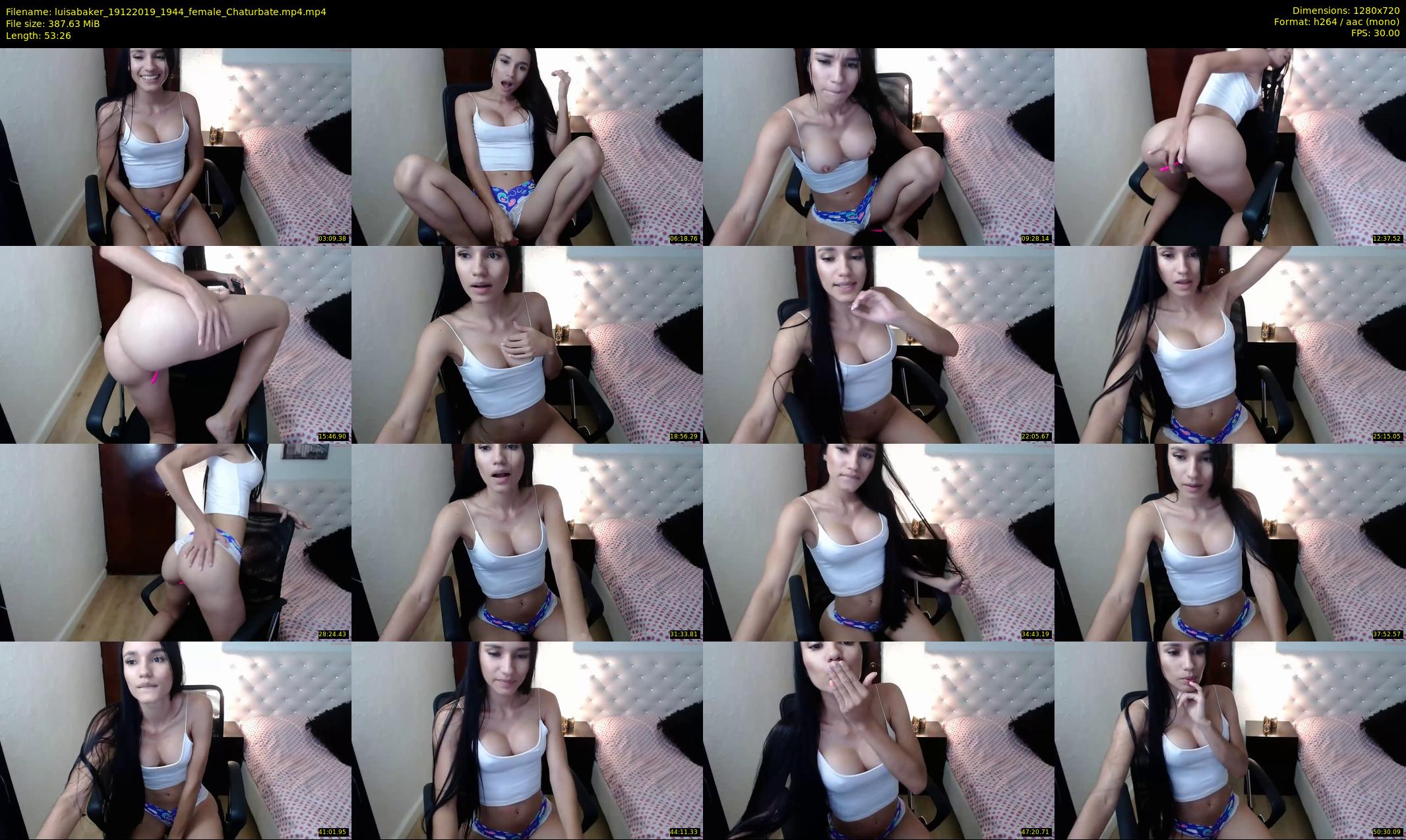 luisabaker — 54 minute Chaturbate female cam show recording, 720p, Dec 19, 2019
