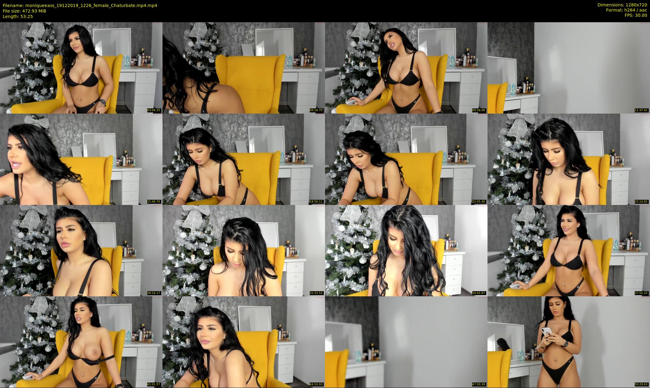 moniqueeass — 54 minute Chaturbate female cam show recording, 720p, Dec 19, 2019