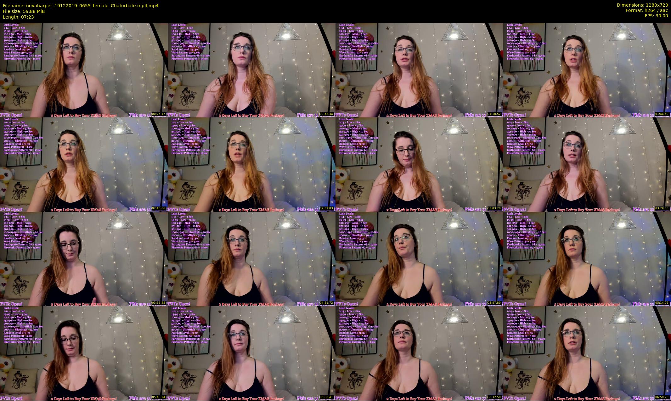 novaharper — 8 minute Chaturbate female cam show recording, 720p, Dec 19, 2019
