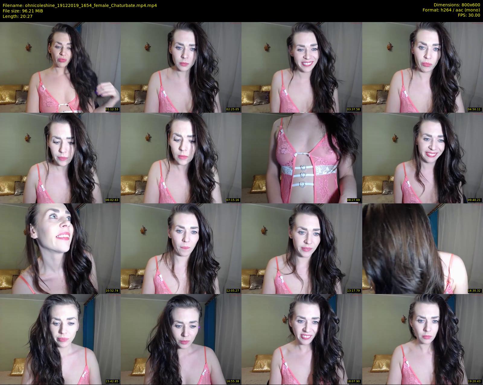 ohnicoleshine — 21 minute Chaturbate female cam show recording, 480p, Dec 19, 2019