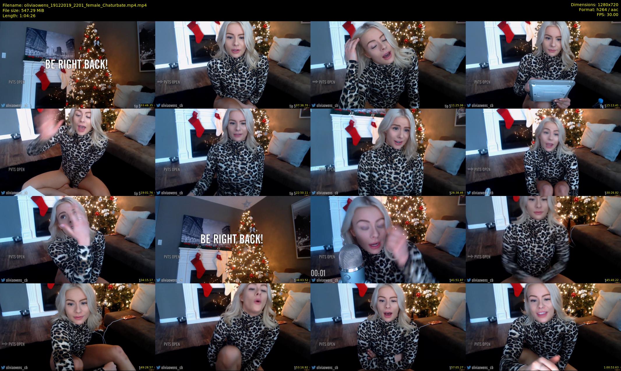 oliviaowens — 65 minute Chaturbate female cam show recording, 720p, Dec 19, 2019