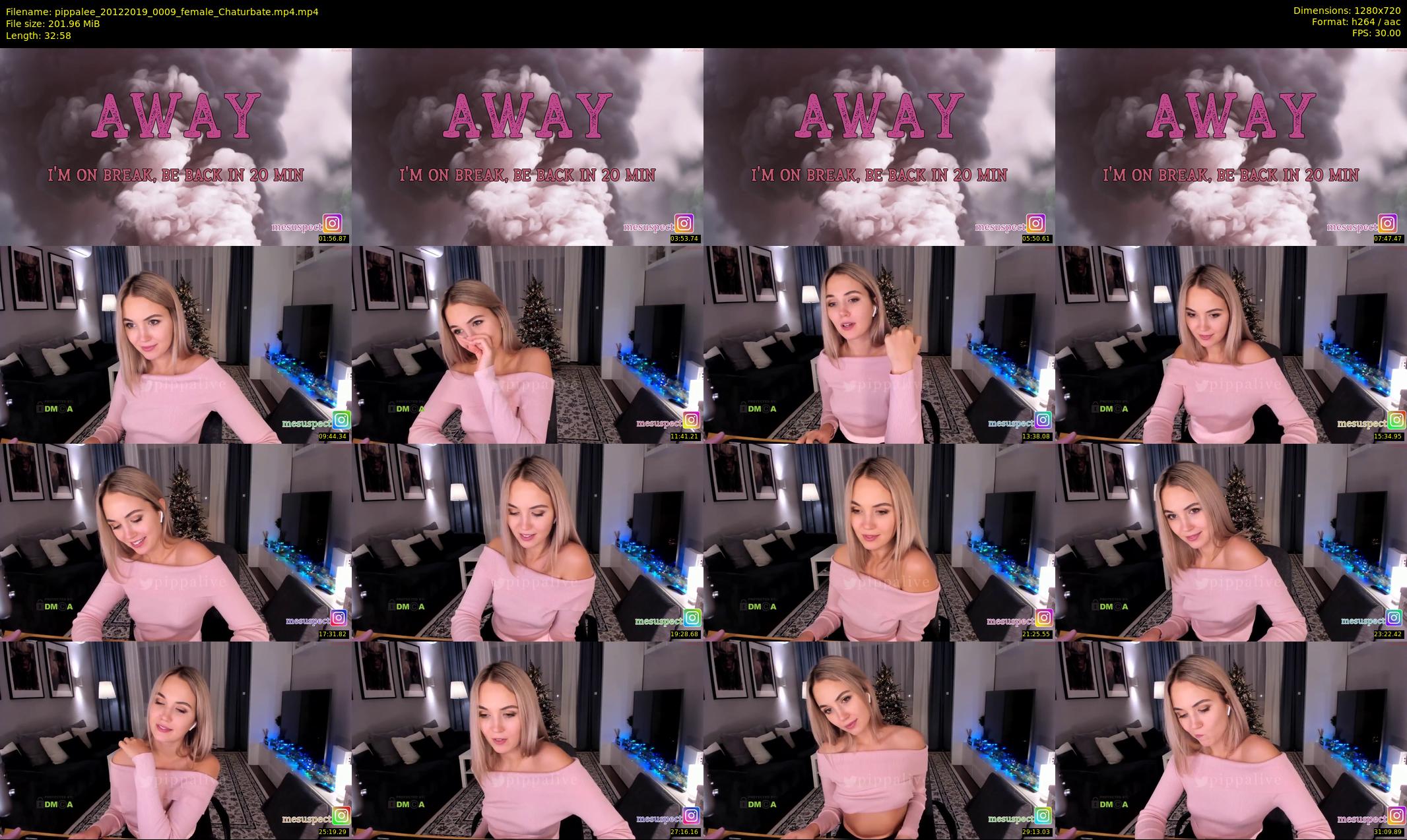 pippalee — 33 minute Chaturbate female cam show recording, 720p, Dec 20, 2019
