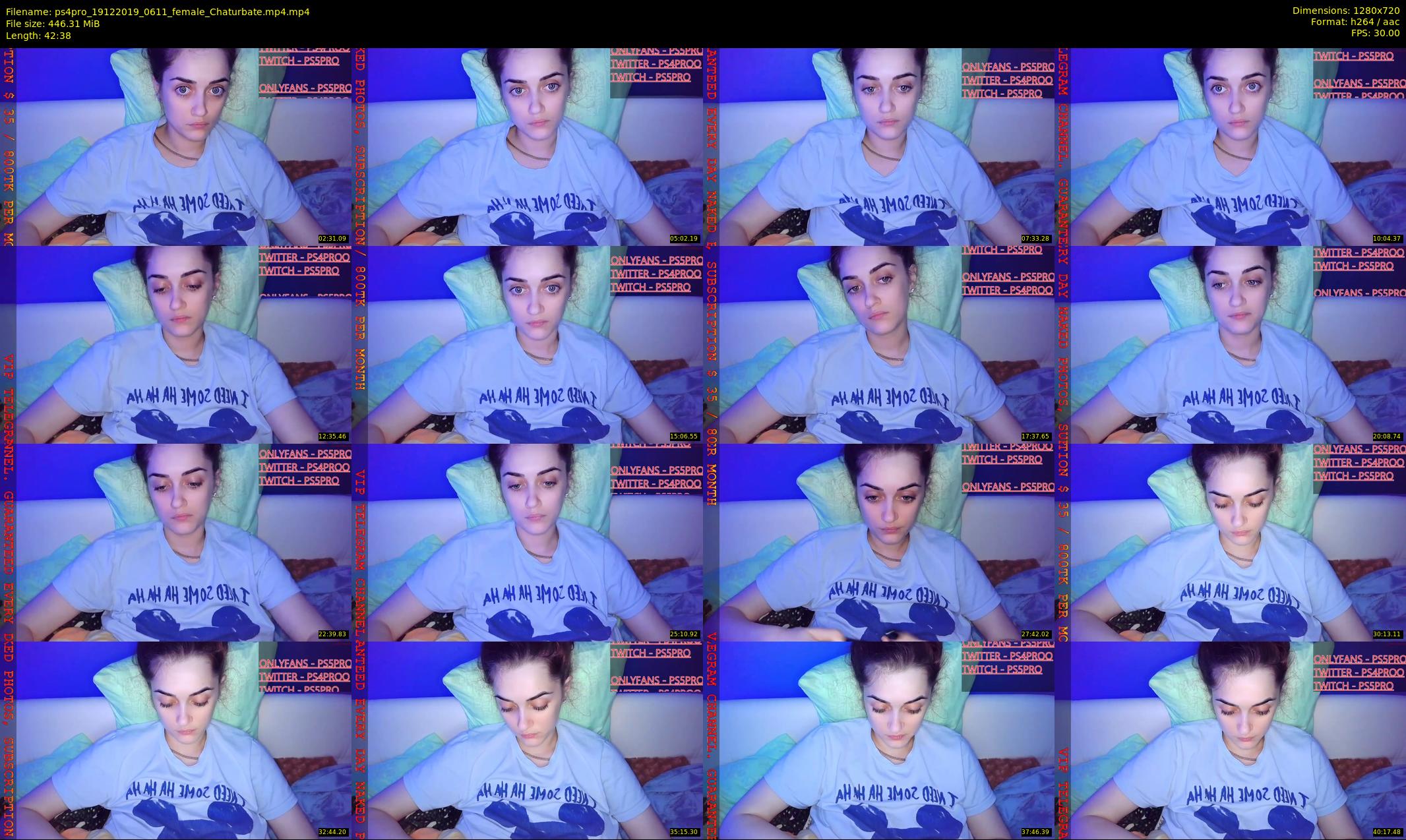 ps4pro — 43 minute Chaturbate female cam show recording, 720p, Dec 19, 2019
