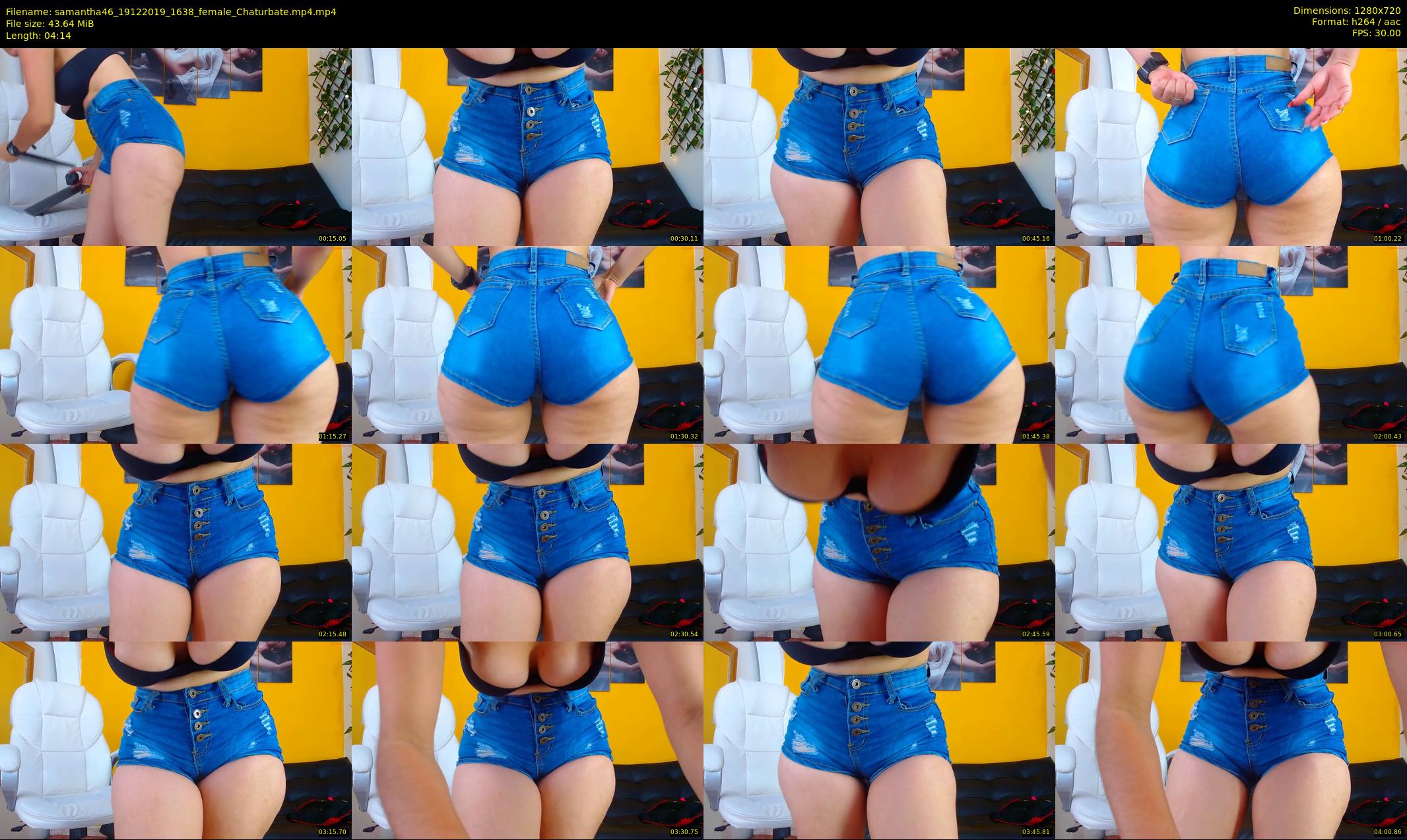 samantha46 — 5 minute Chaturbate female cam show recording, 720p, Dec 19, 2019