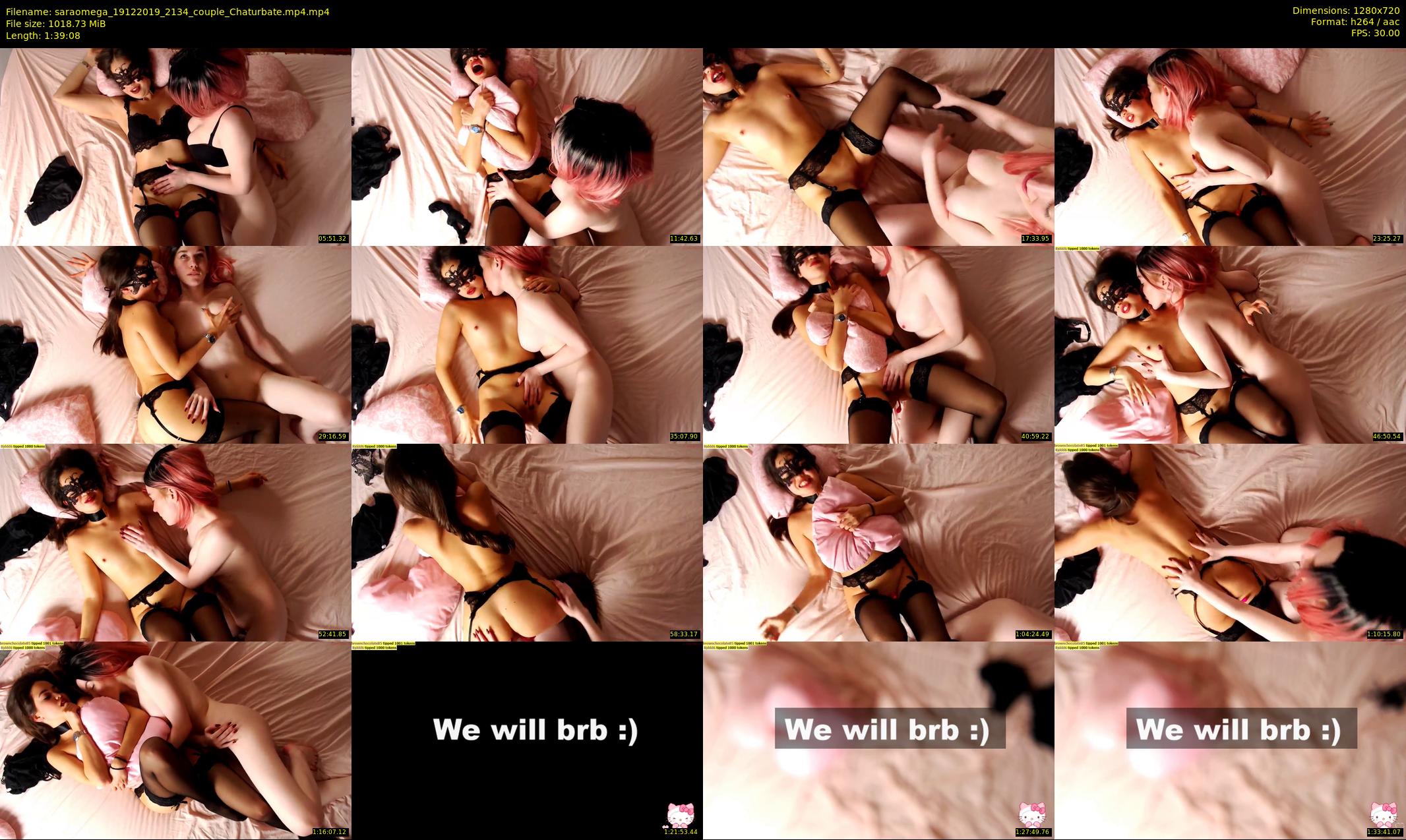saraomega — 100 minute Chaturbate couple cam show recording, 720p, Dec 19, 2019
