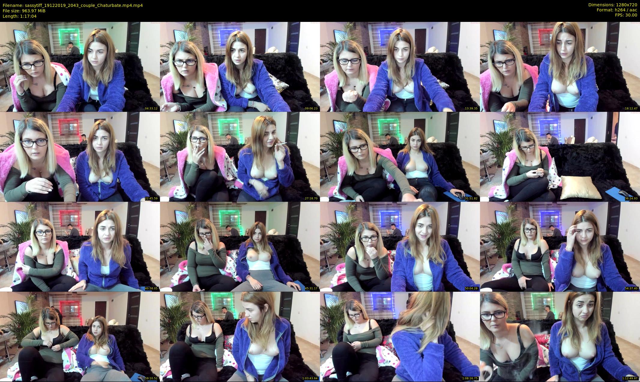 sassytiff — 78 minute Chaturbate couple cam show recording, 720p, Dec 19, 2019