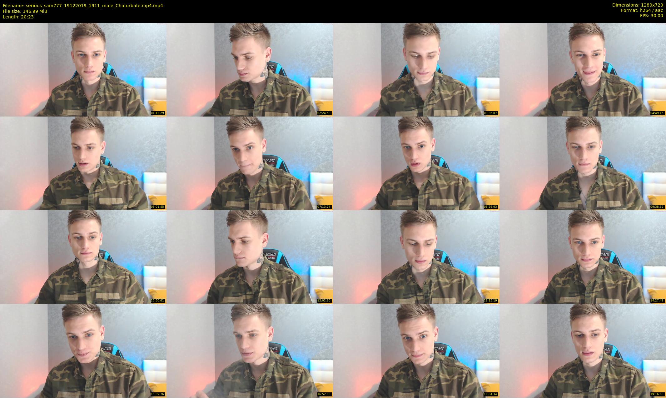 serious_sam777 — 21 minute Chaturbate male cam show recording, 720p, Dec 19, 2019