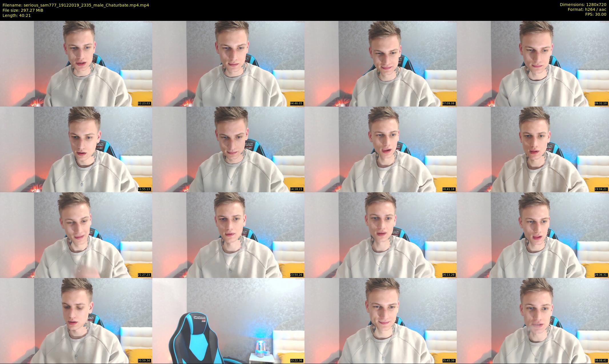 serious_sam777 — 41 minute Chaturbate male cam show recording, 720p, Dec 19, 2019