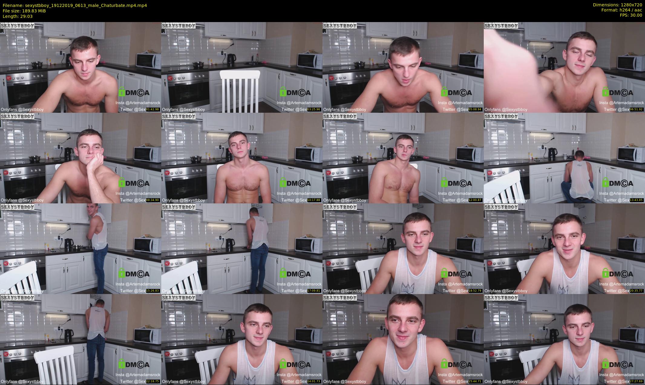 sexystbboy — 30 minute Chaturbate male cam show recording, 720p, Dec 19, 2019
