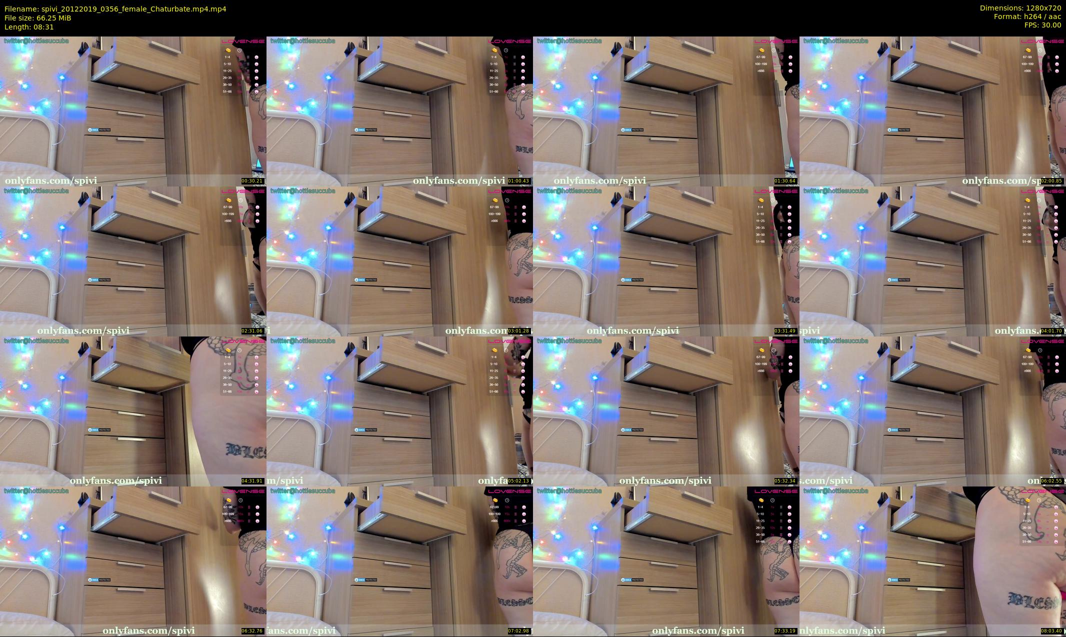 spivi — 9 minute Chaturbate female cam show recording, 720p, Dec 20, 2019