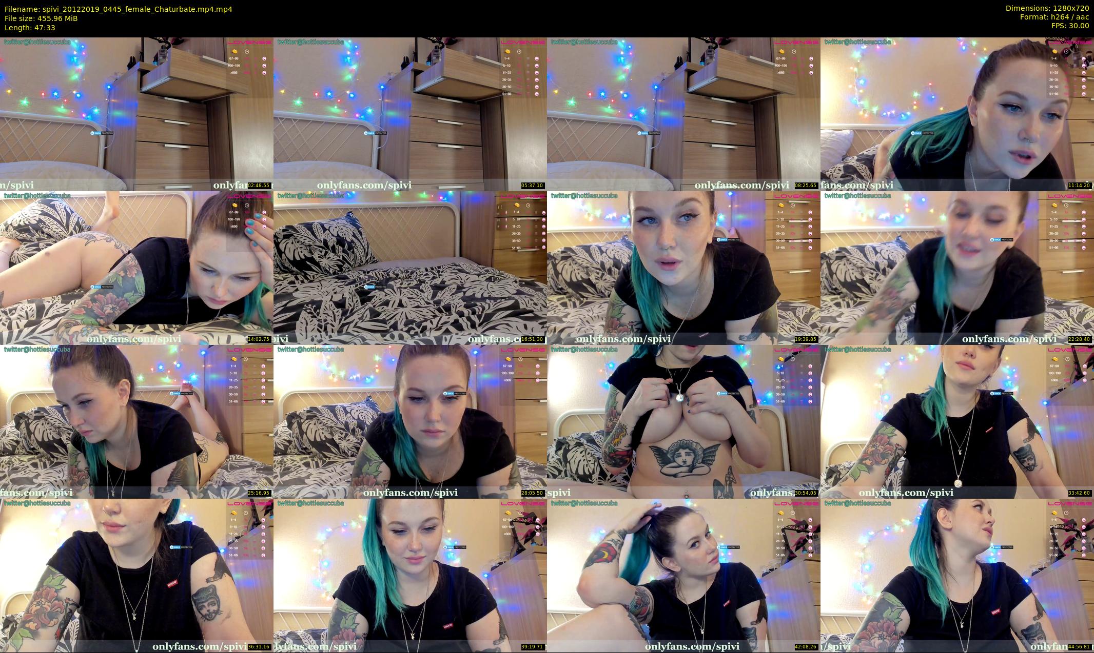 spivi — 48 minute Chaturbate female cam show recording, 720p, Dec 20, 2019