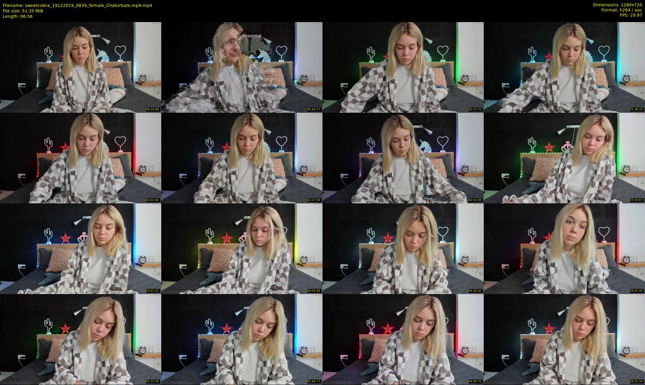 sweetcobra — 7 minute Chaturbate female cam show recording, 720p, Dec 19, 2019