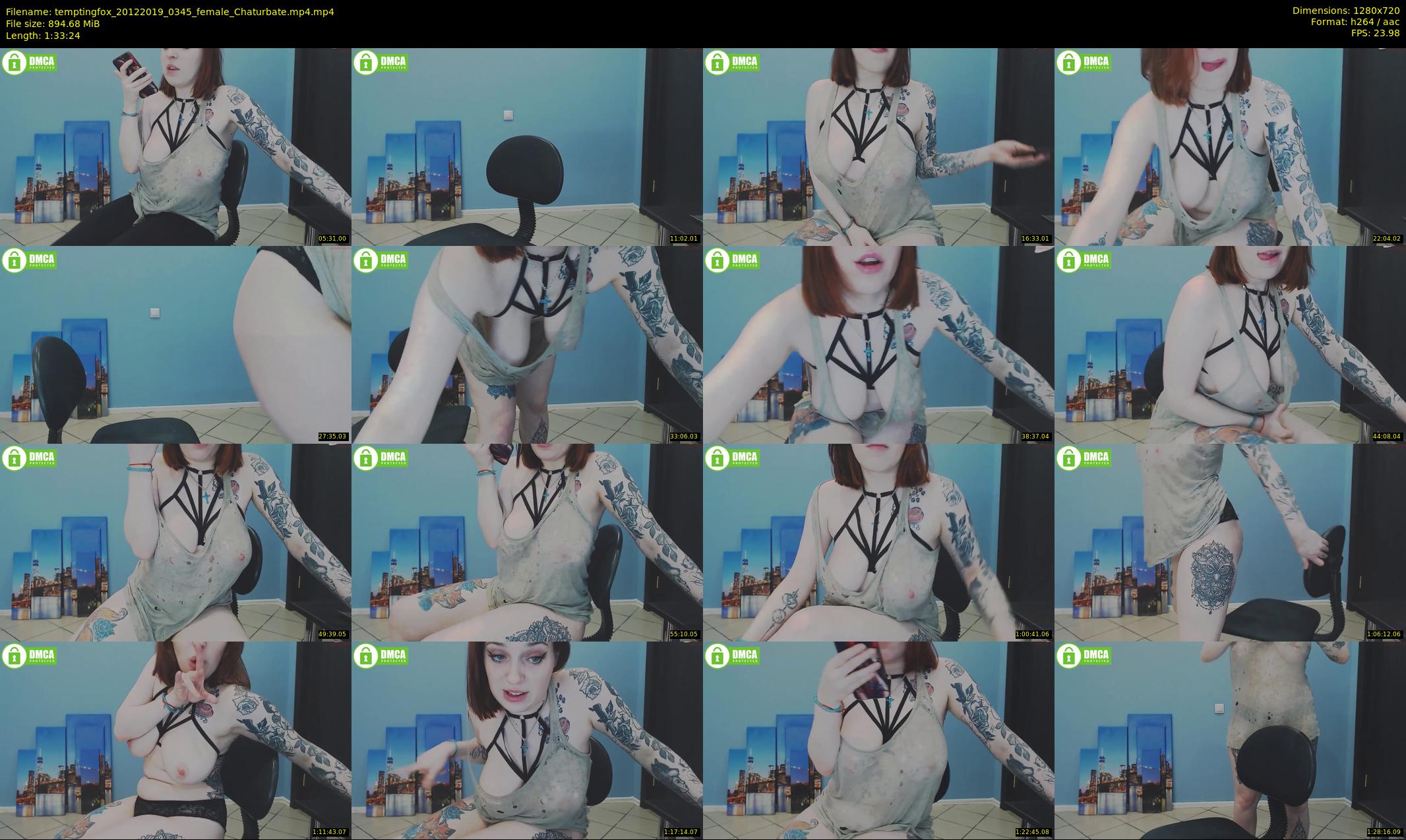 temptingfox — 94 minute Chaturbate female cam show recording, 720p, Dec 20, 2019