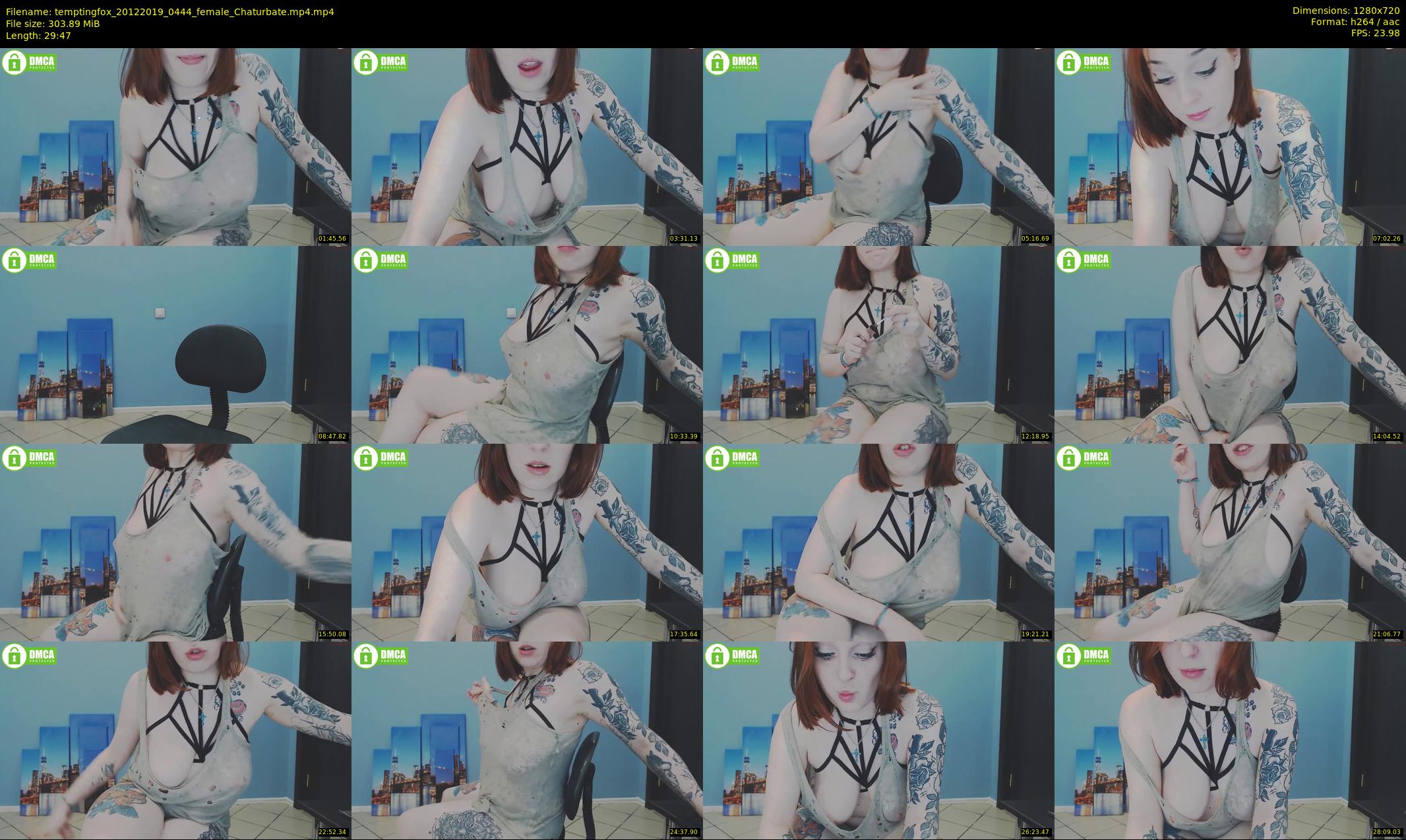 temptingfox — 30 minute Chaturbate female cam show recording, 720p, Dec 20, 2019