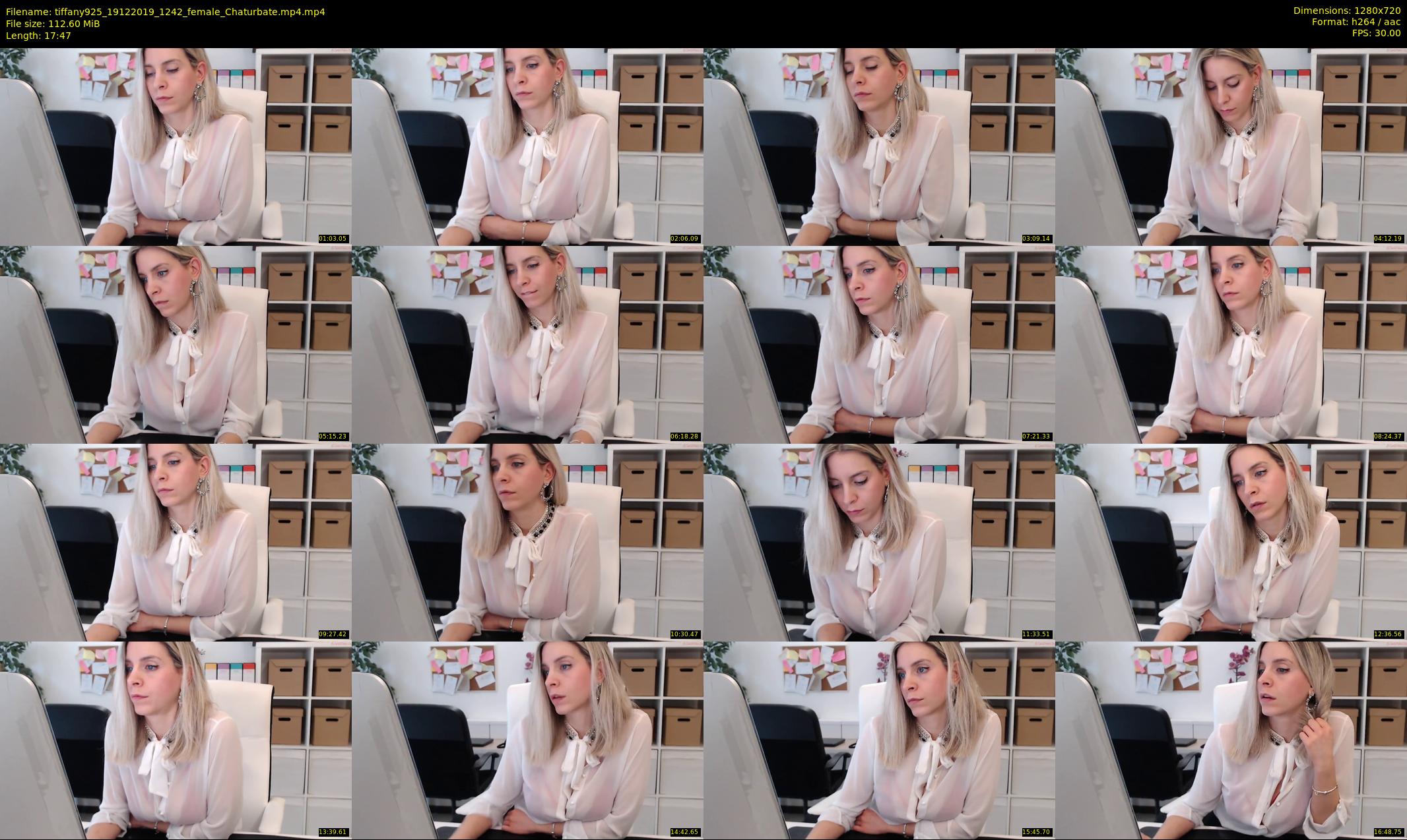 tiffany925 — 18 minute Chaturbate female cam show recording, 720p, Dec 19, 2019
