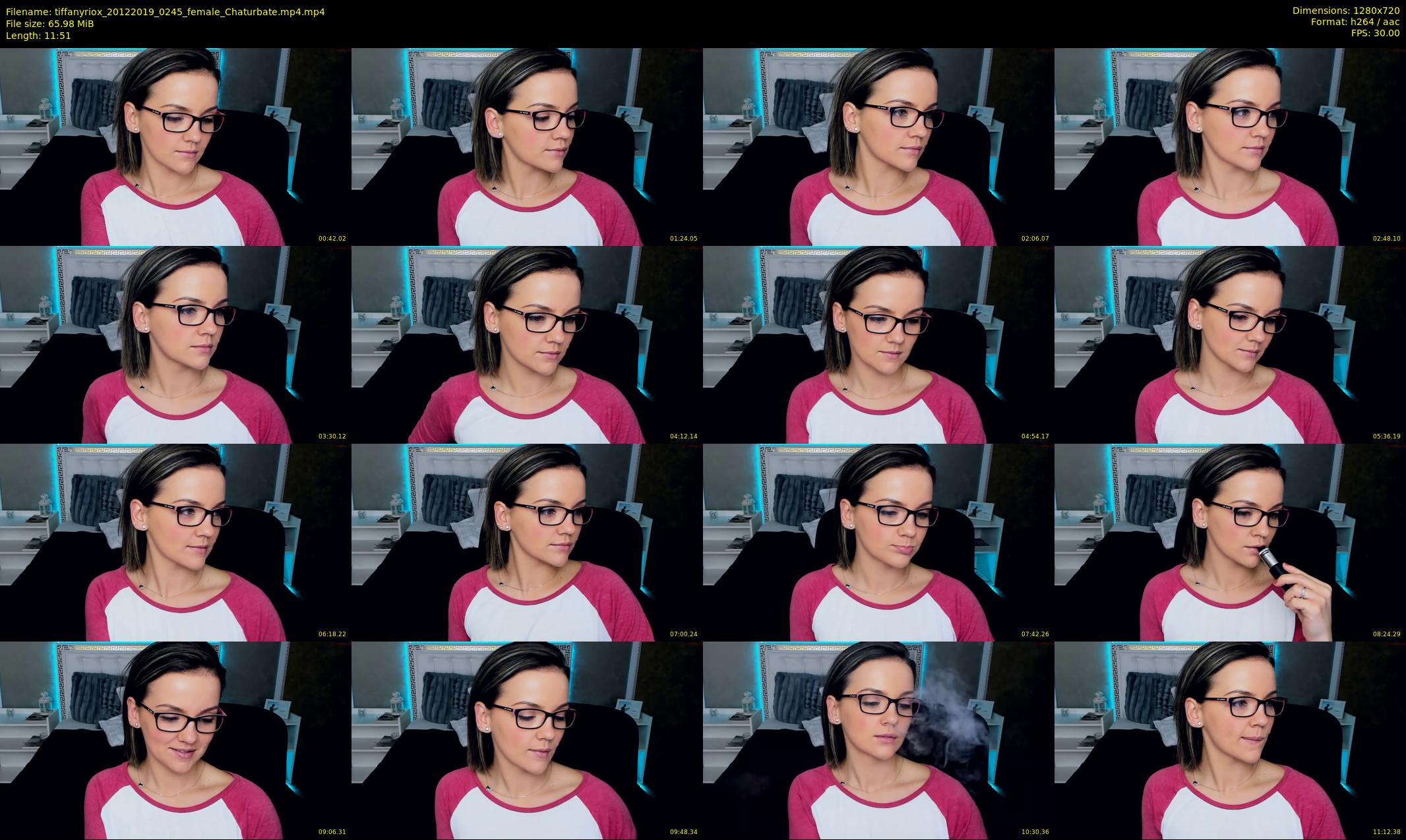 tiffanyriox — 12 minute Chaturbate female cam show recording, 720p, Dec 20, 2019
