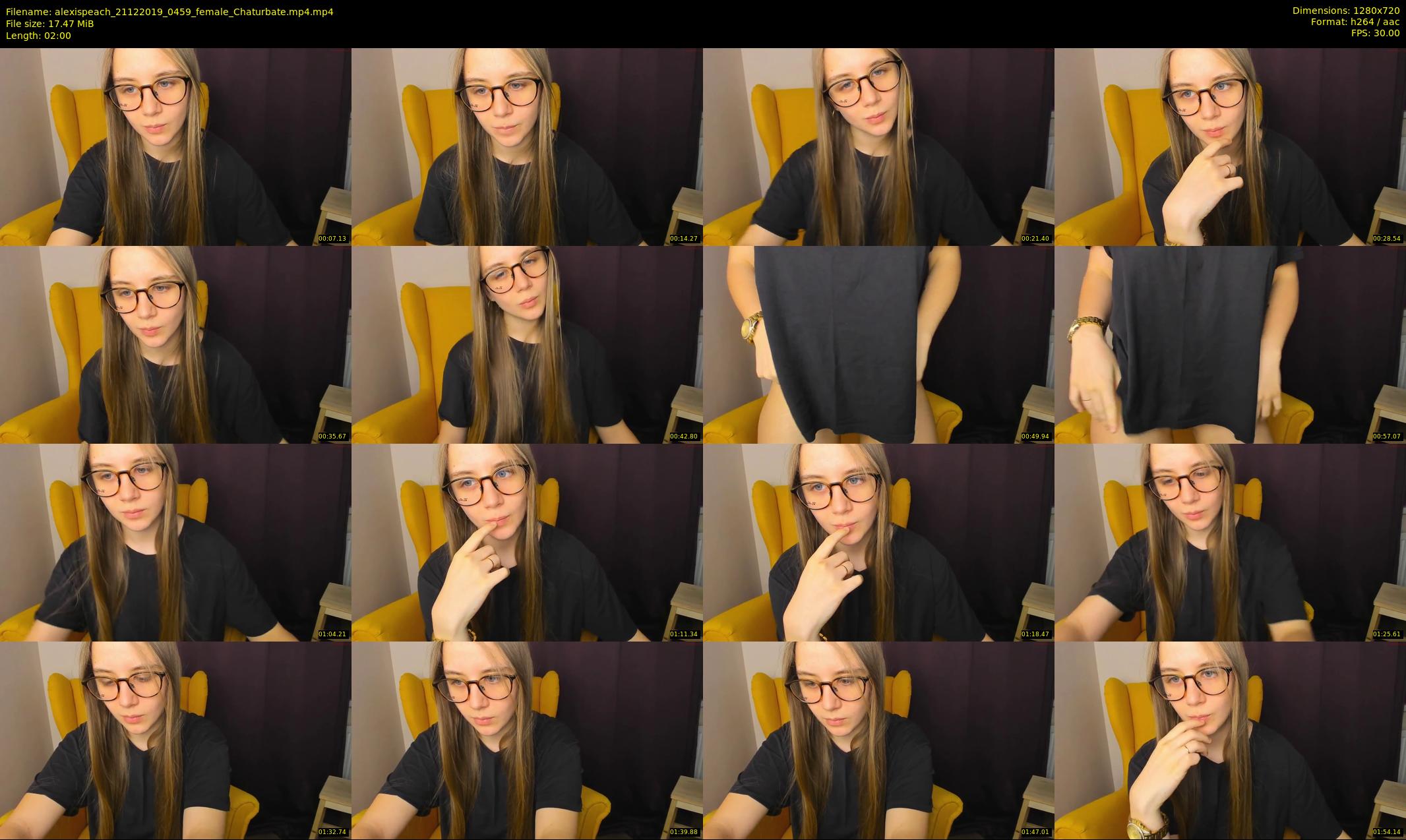 alexispeach — 2 minute Chaturbate female cam show recording, 720p, Dec 21, 2019