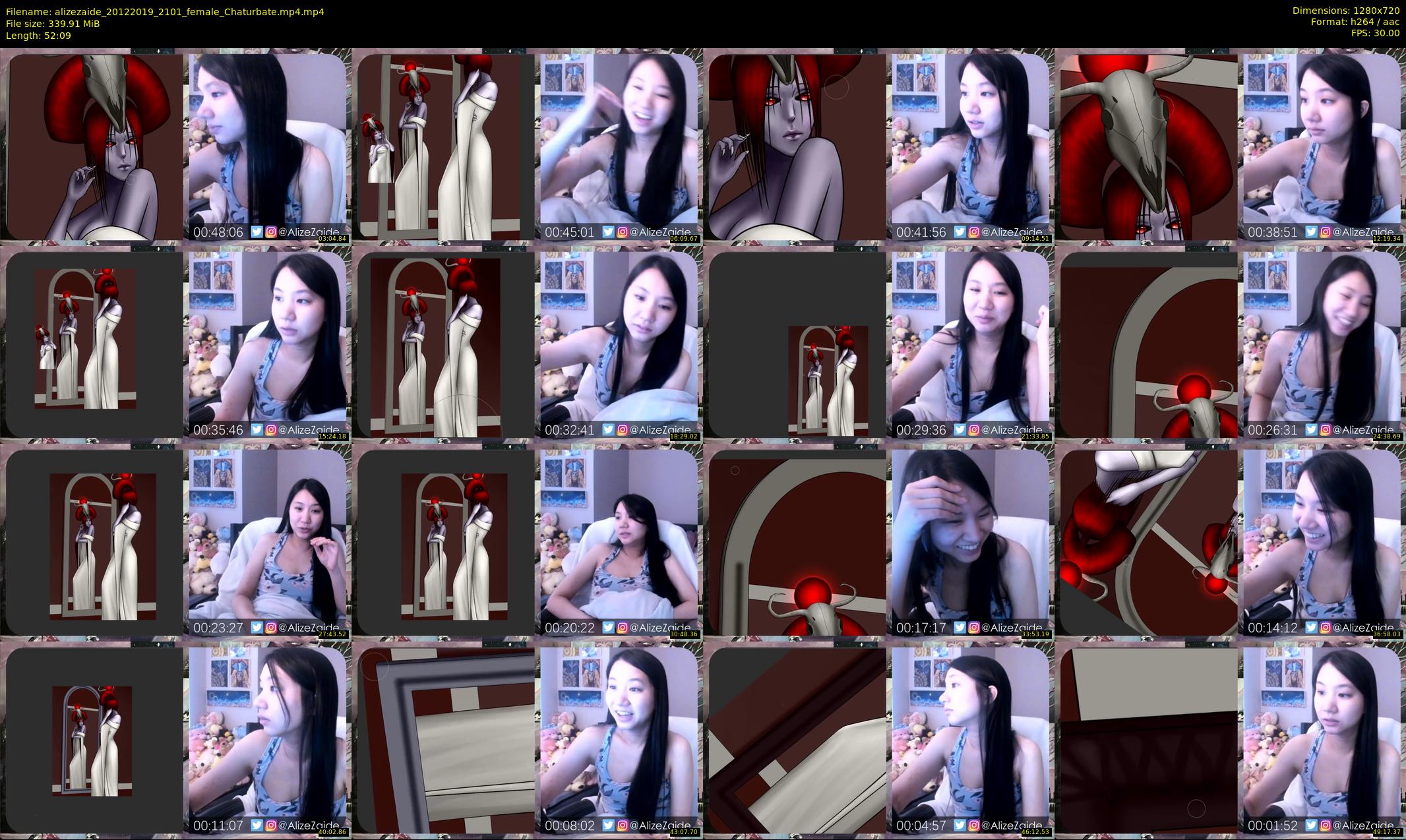 alizezaide — 53 minute Chaturbate female cam show recording, 720p, Dec 20, 2019