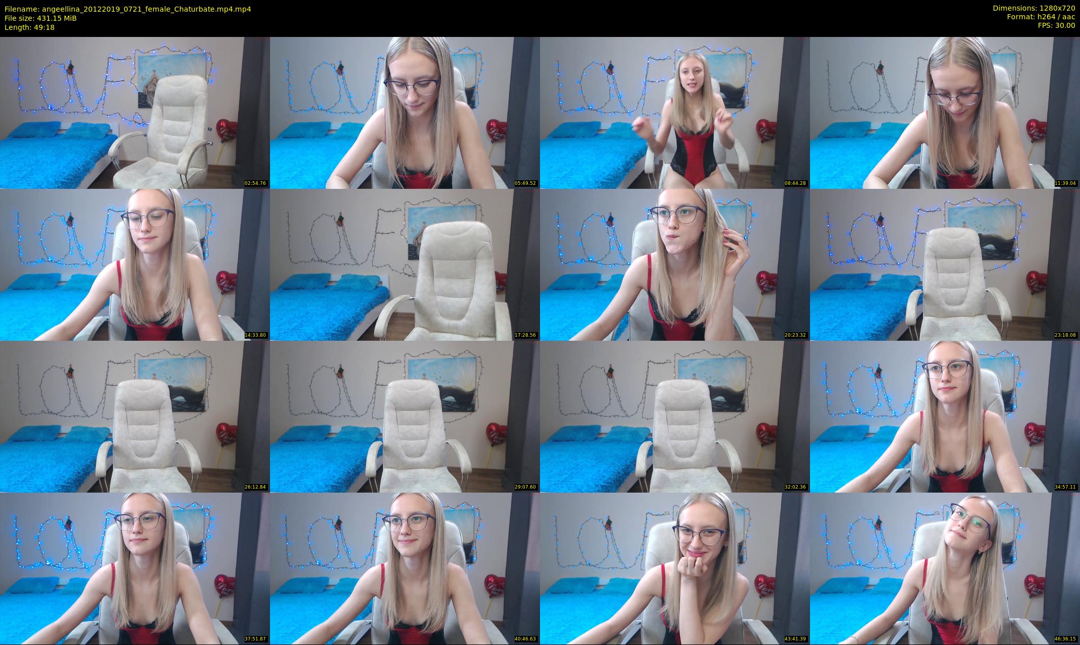 angeellina — 50 minute Chaturbate female cam show recording, 720p, Dec 20, 2019