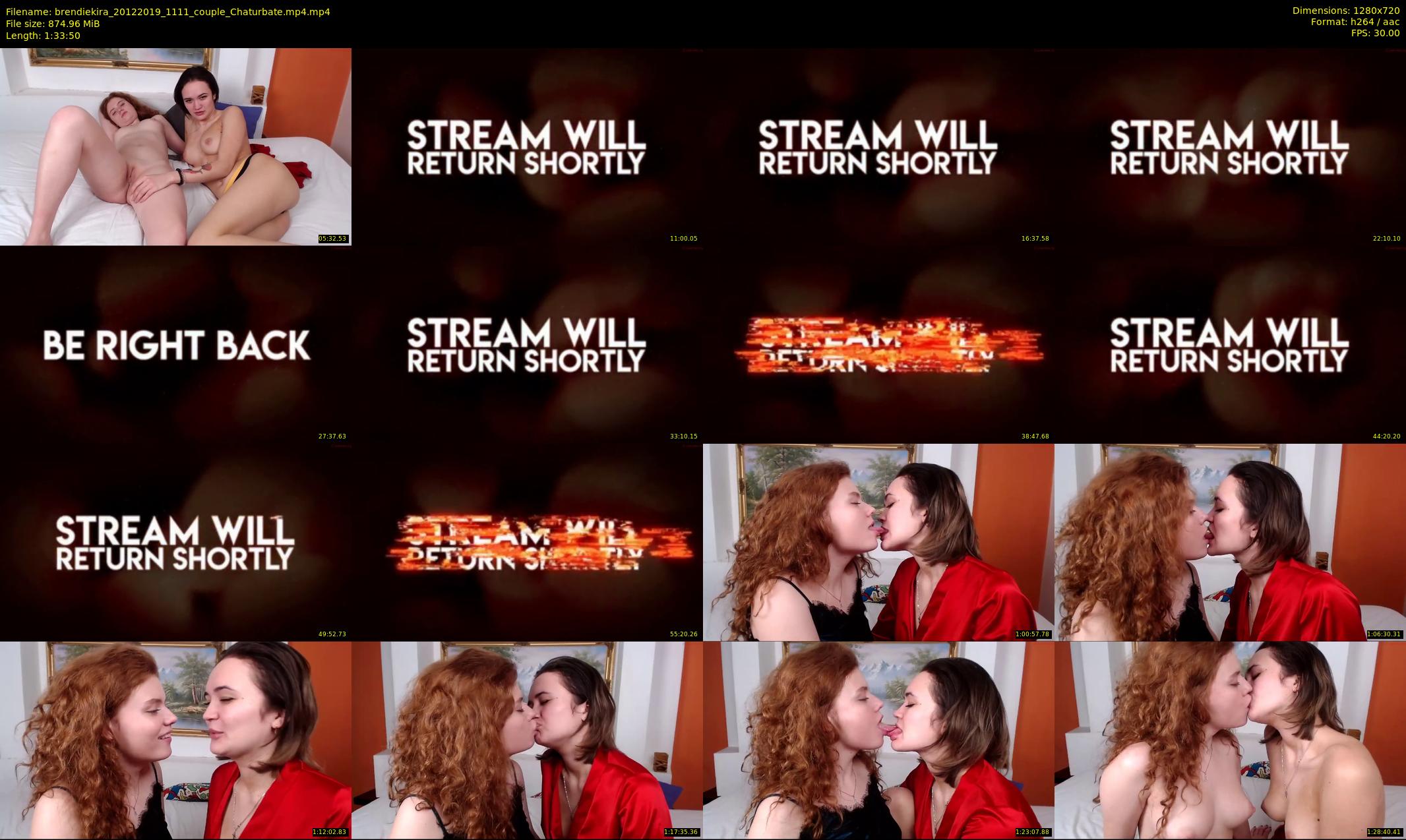 brendiekira — 94 minute Chaturbate couple cam show recording, 720p, Dec 20, 2019