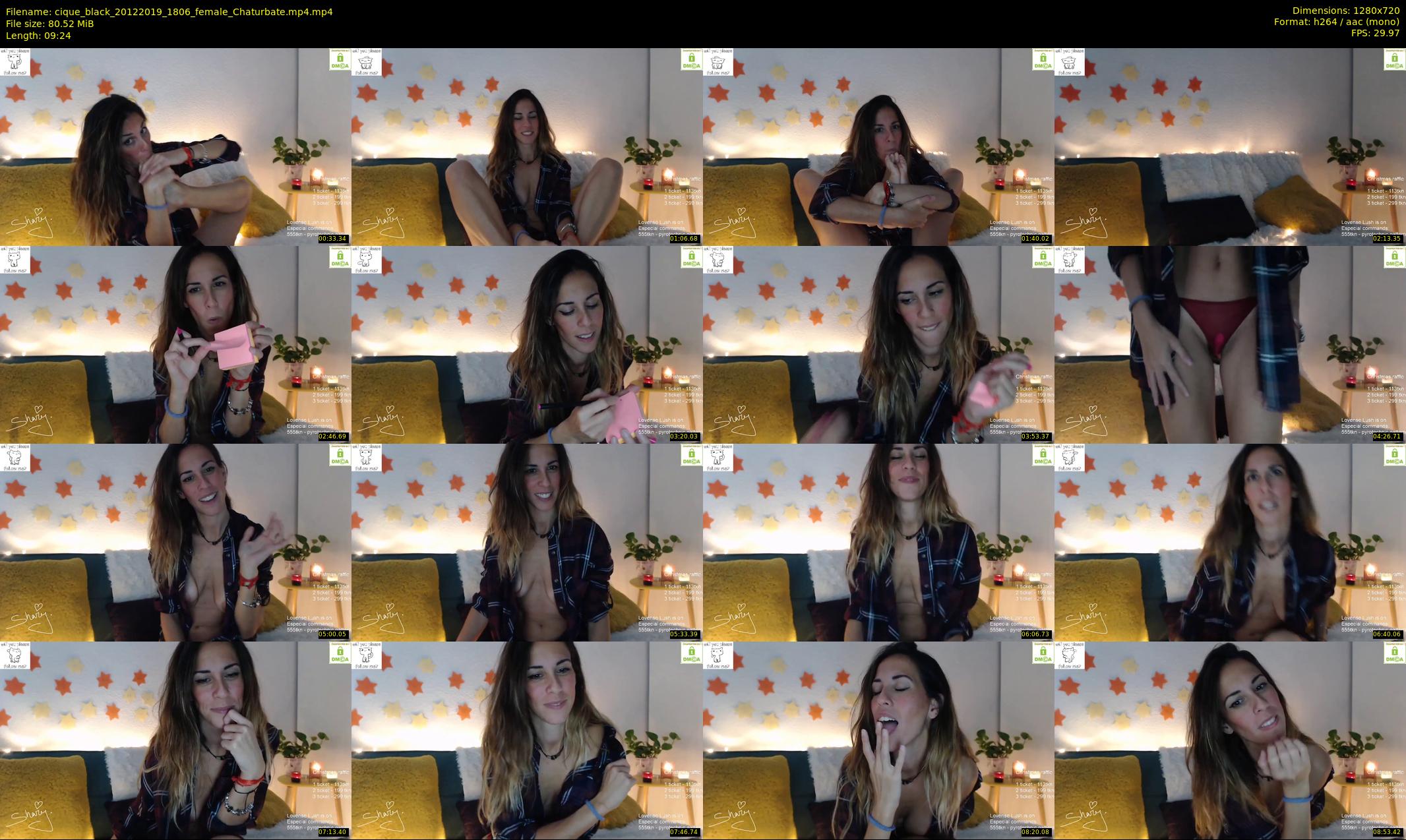 cique_black — 10 minute Chaturbate female cam show recording, 720p, Dec 20, 2019