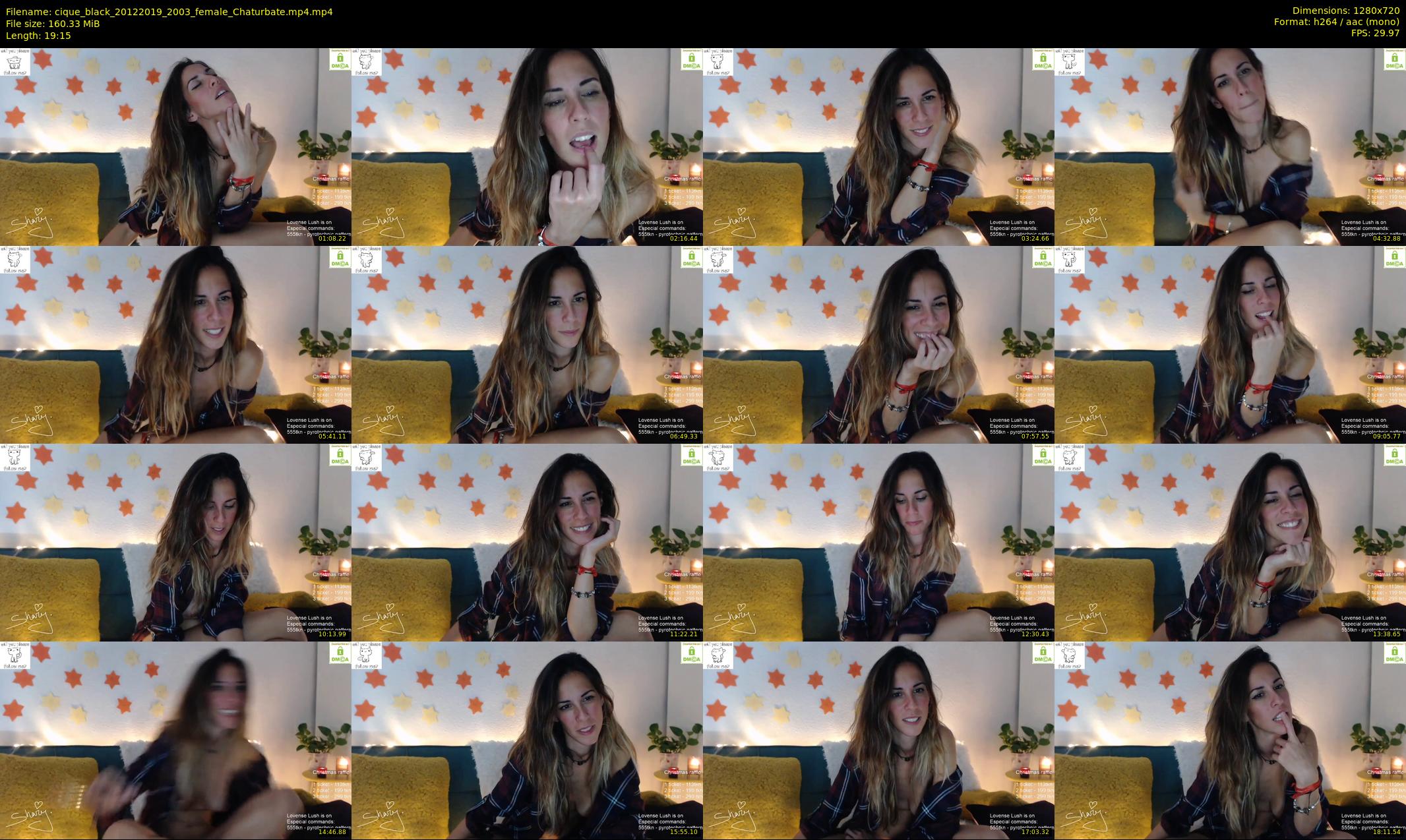 cique_black — 20 minute Chaturbate female cam show recording, 720p, Dec 20, 2019