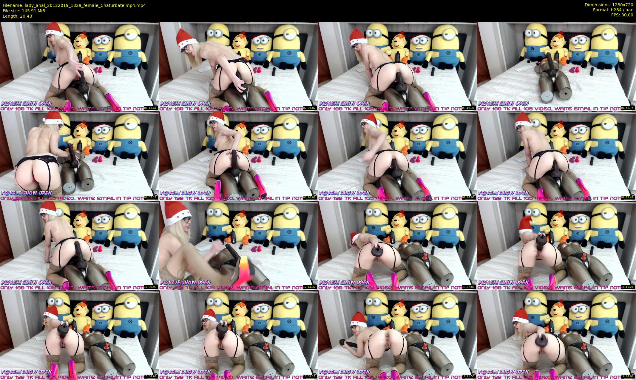 lady_anal — 21 minute Chaturbate female cam show recording, 720p, Dec 20, 2019