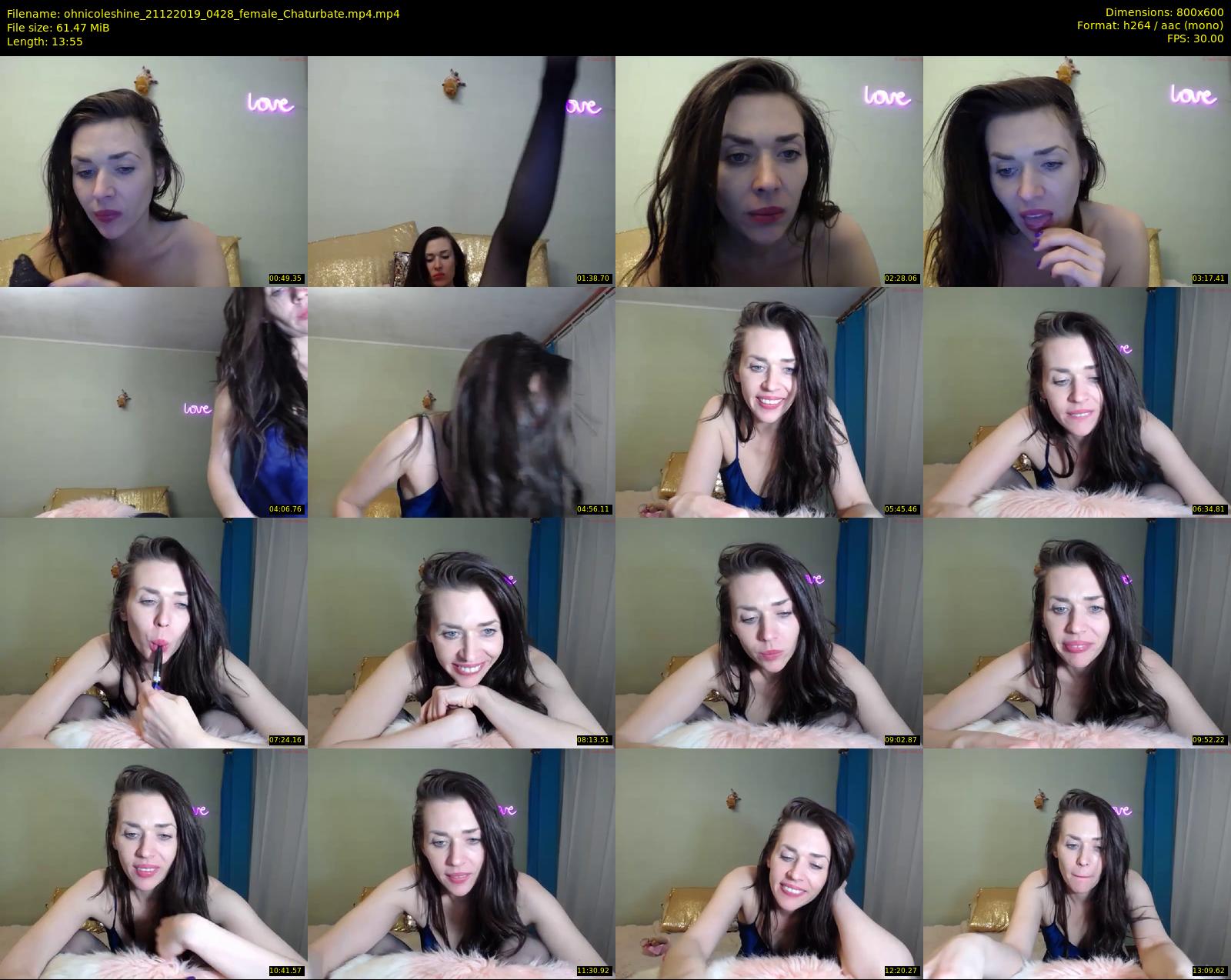 ohnicoleshine — 14 minute Chaturbate female cam show recording, 480p, Dec 21, 2019