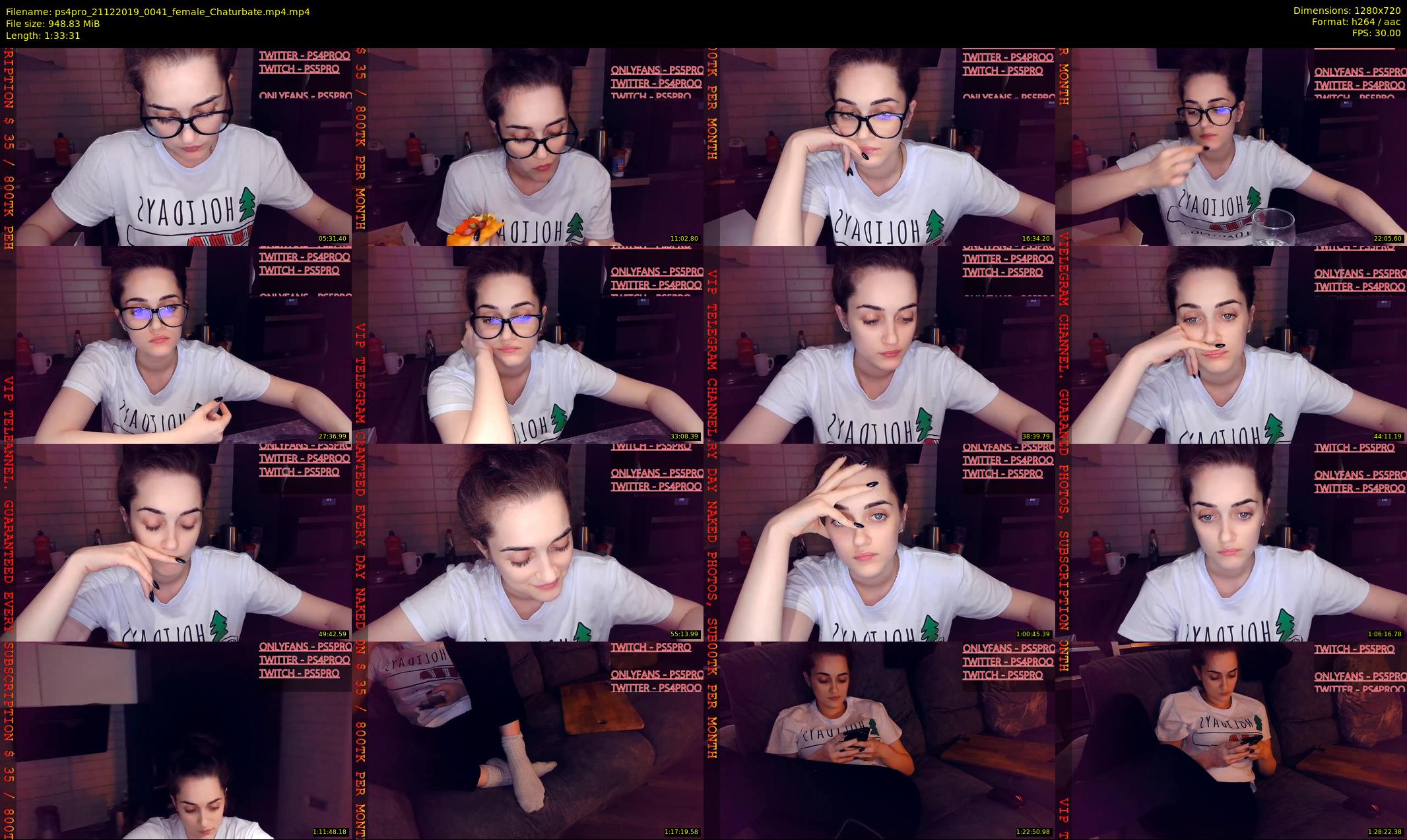 ps4pro — 94 minute Chaturbate female cam show recording, 720p, Dec 21, 2019