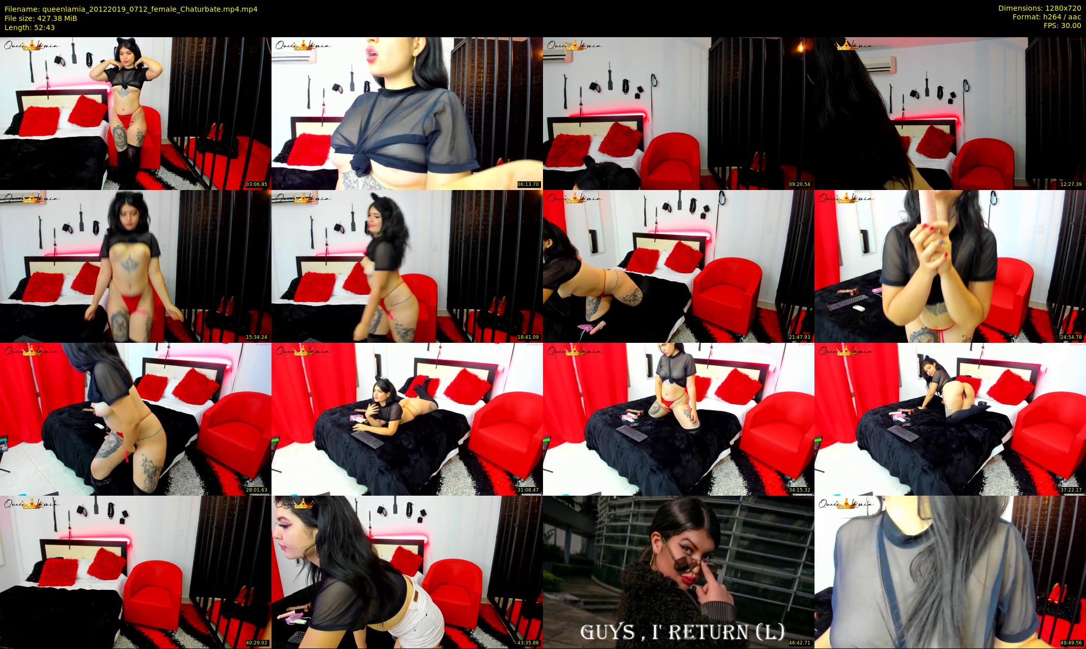 queenlamia — 53 minute Chaturbate female cam show recording, 720p, Dec 20, 2019