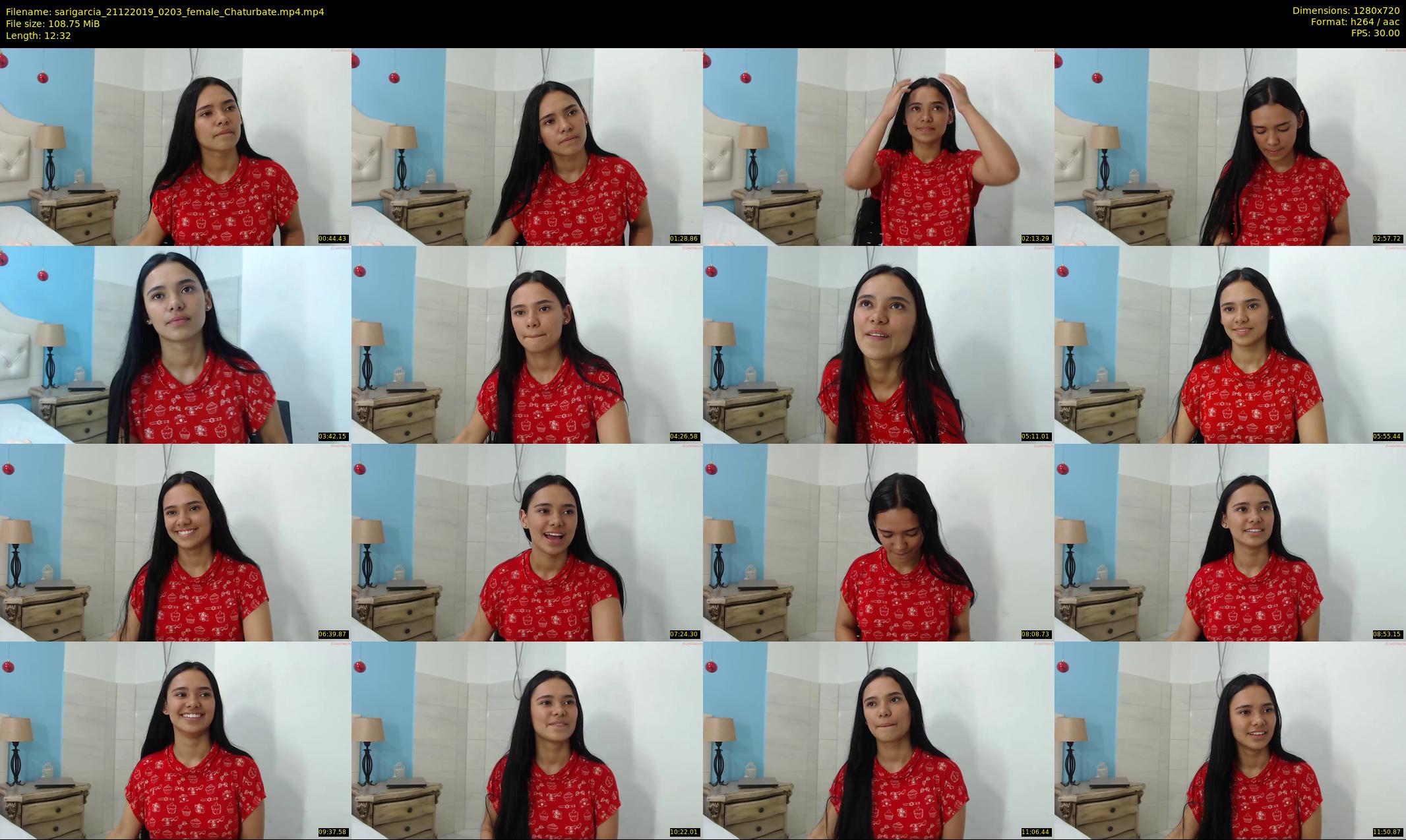 sarigarcia — 13 minute Chaturbate female cam show recording, 720p, Dec 21, 2019