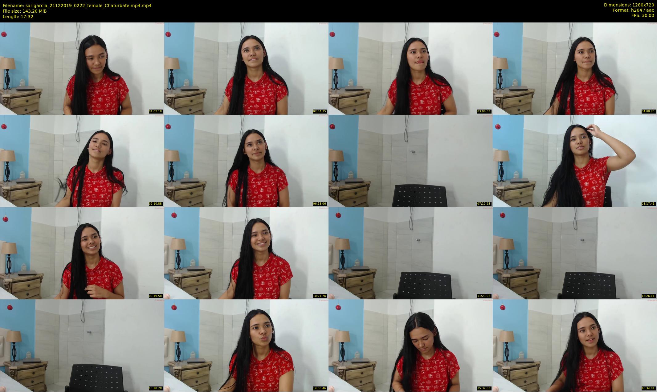 sarigarcia — 18 minute Chaturbate female cam show recording, 720p, Dec 21, 2019