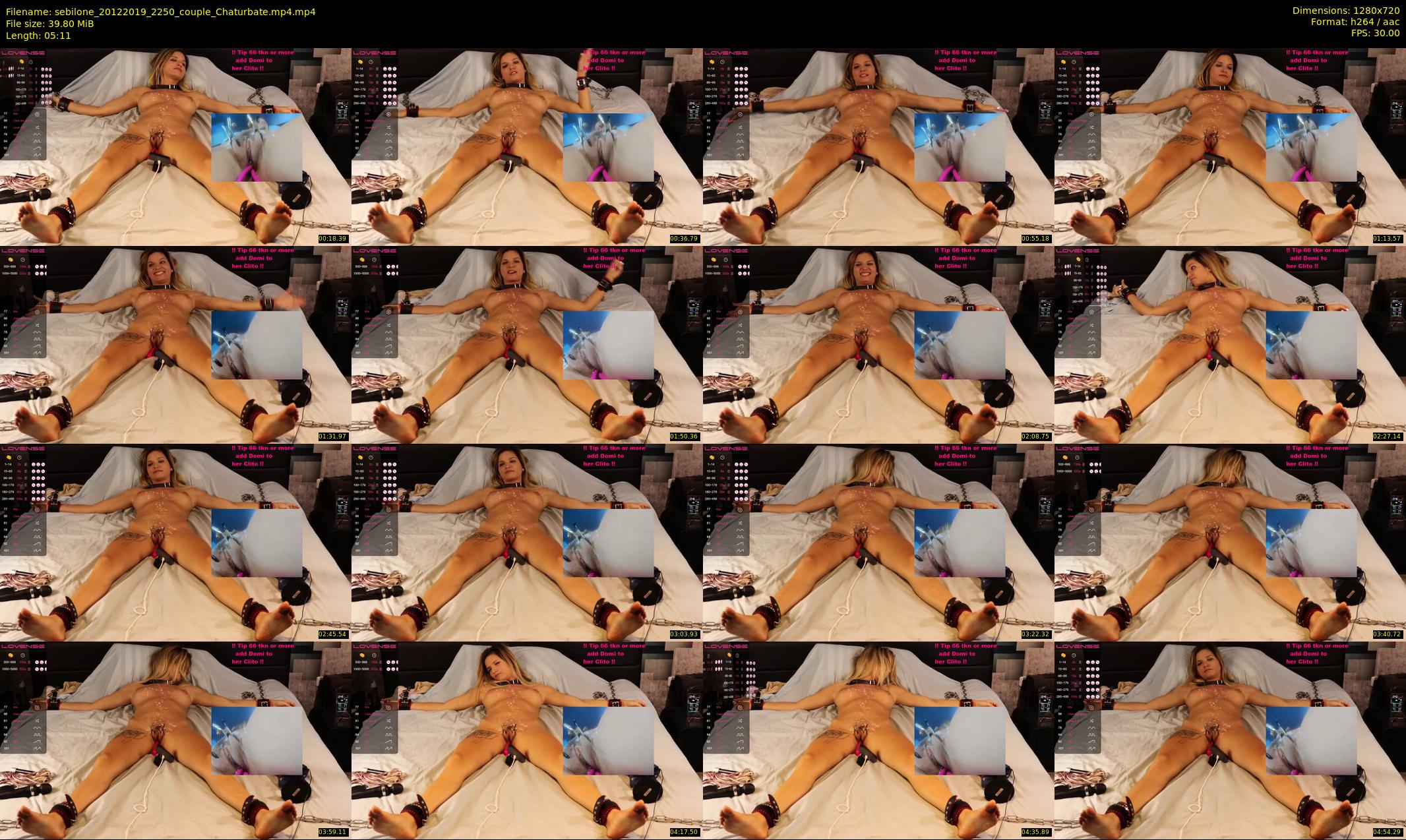 sebilone — 6 minute Chaturbate couple cam show recording, 720p, Dec 20, 2019