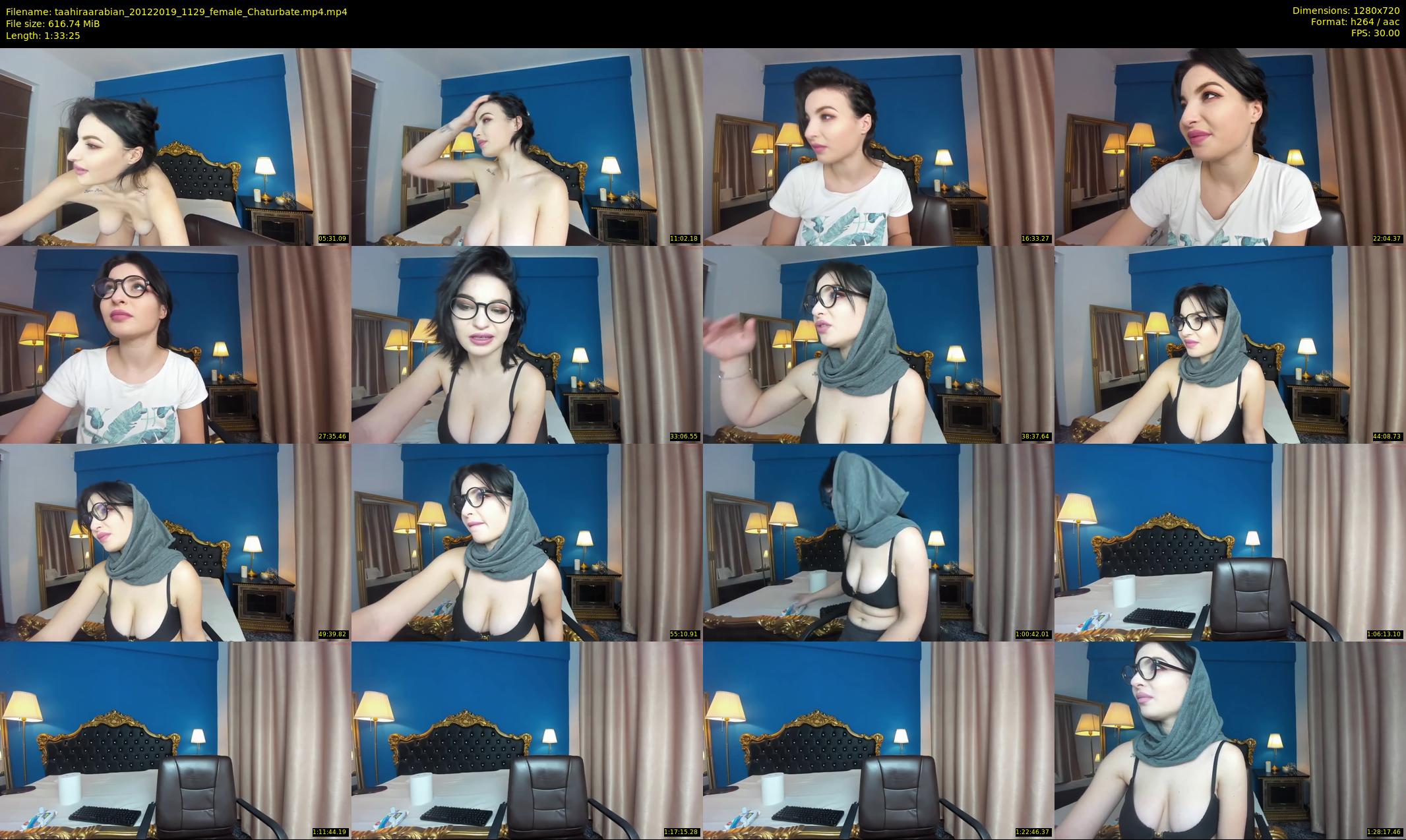 taahiraarabian — 94 minute Chaturbate female cam show recording, 720p, Dec 20, 2019