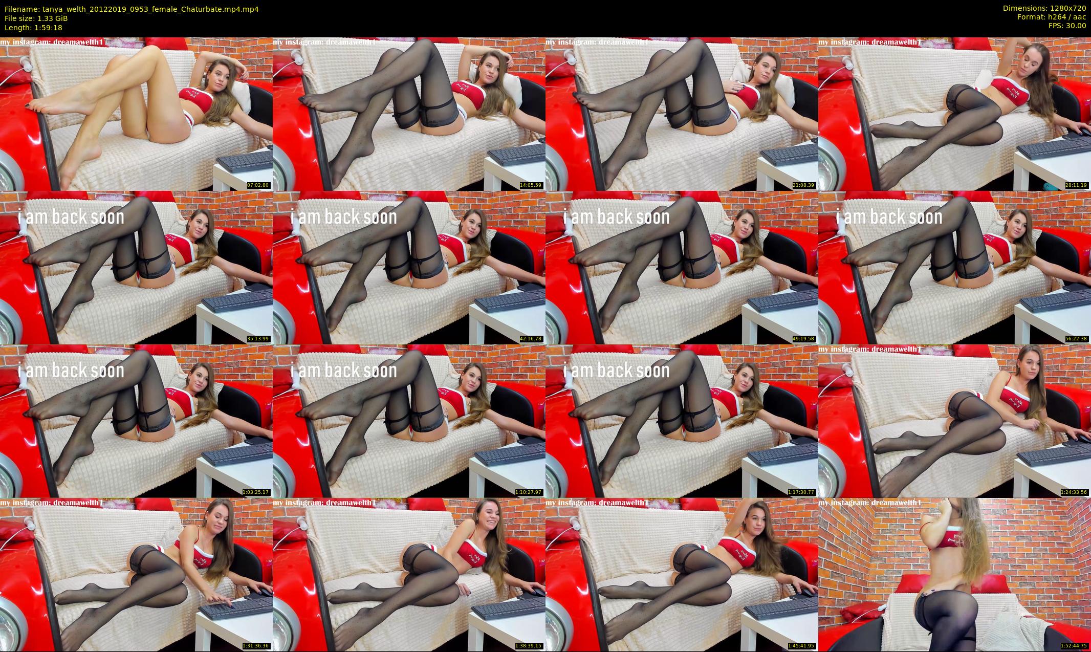 tanya_welth — 120 minute Chaturbate female cam show recording, 720p, Dec 20, 2019