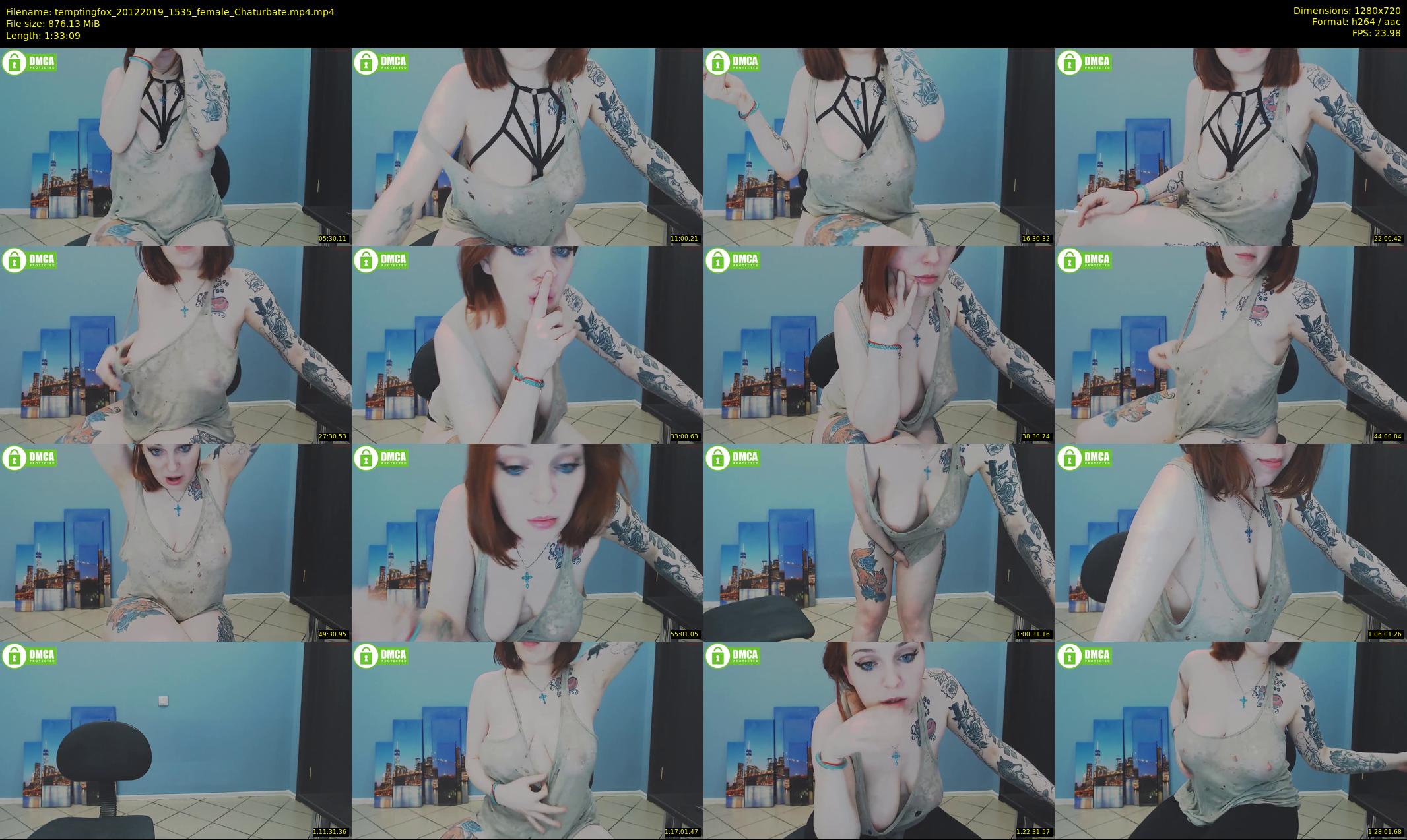 temptingfox — 94 minute Chaturbate female cam show recording, 720p, Dec 20, 2019
